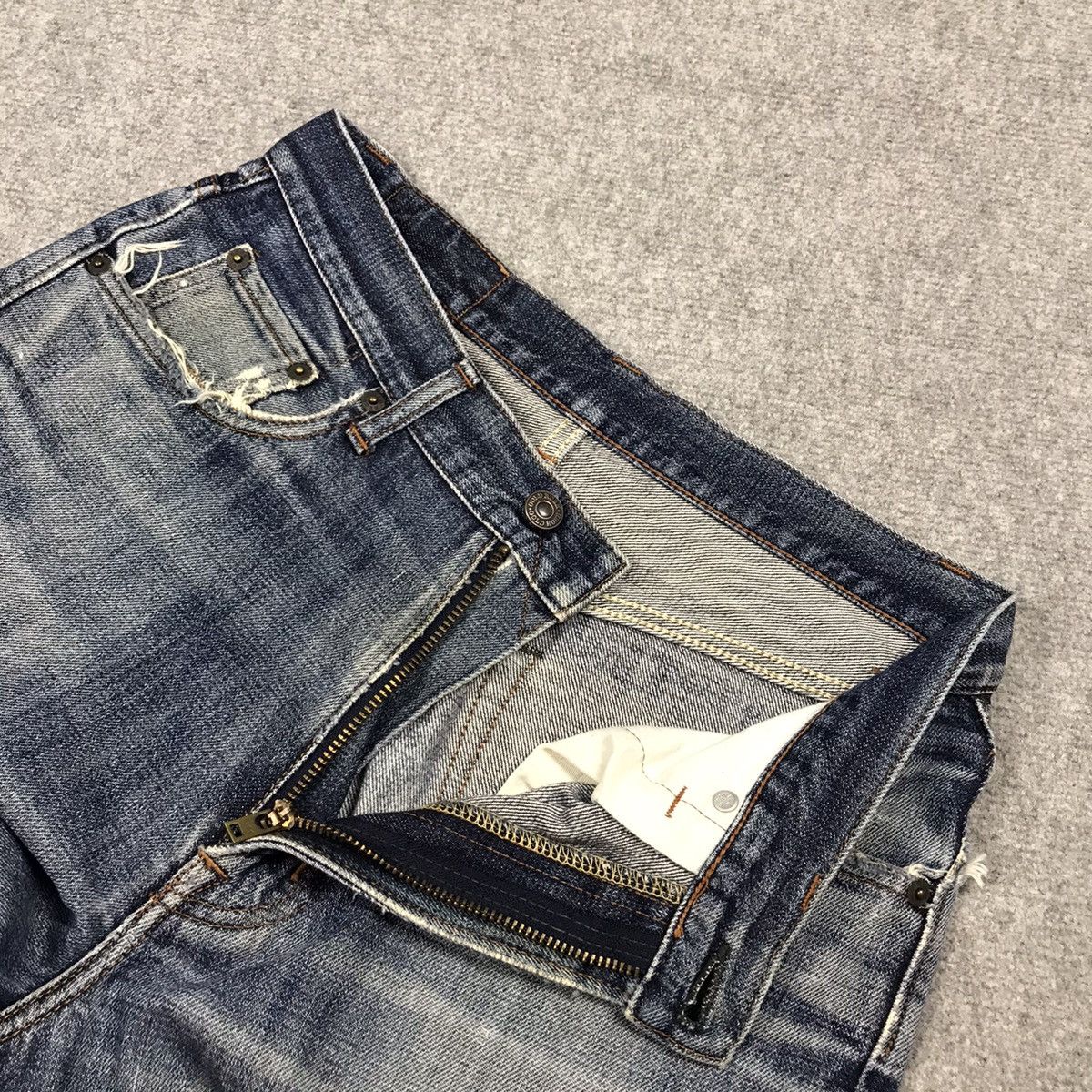 Japanese Brand GOLD RUSH DISTRESSED BAGGY DENIM PANTS Size US 28 / EU 44 - 14 Thumbnail