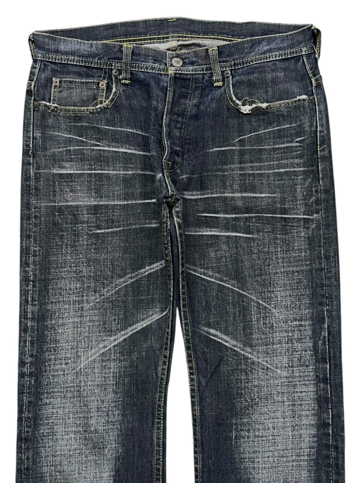 Japanese Brand Vintage 00s Tabloid News Japanese Selvedge Denim W33 Size US 33 - 4 Thumbnail