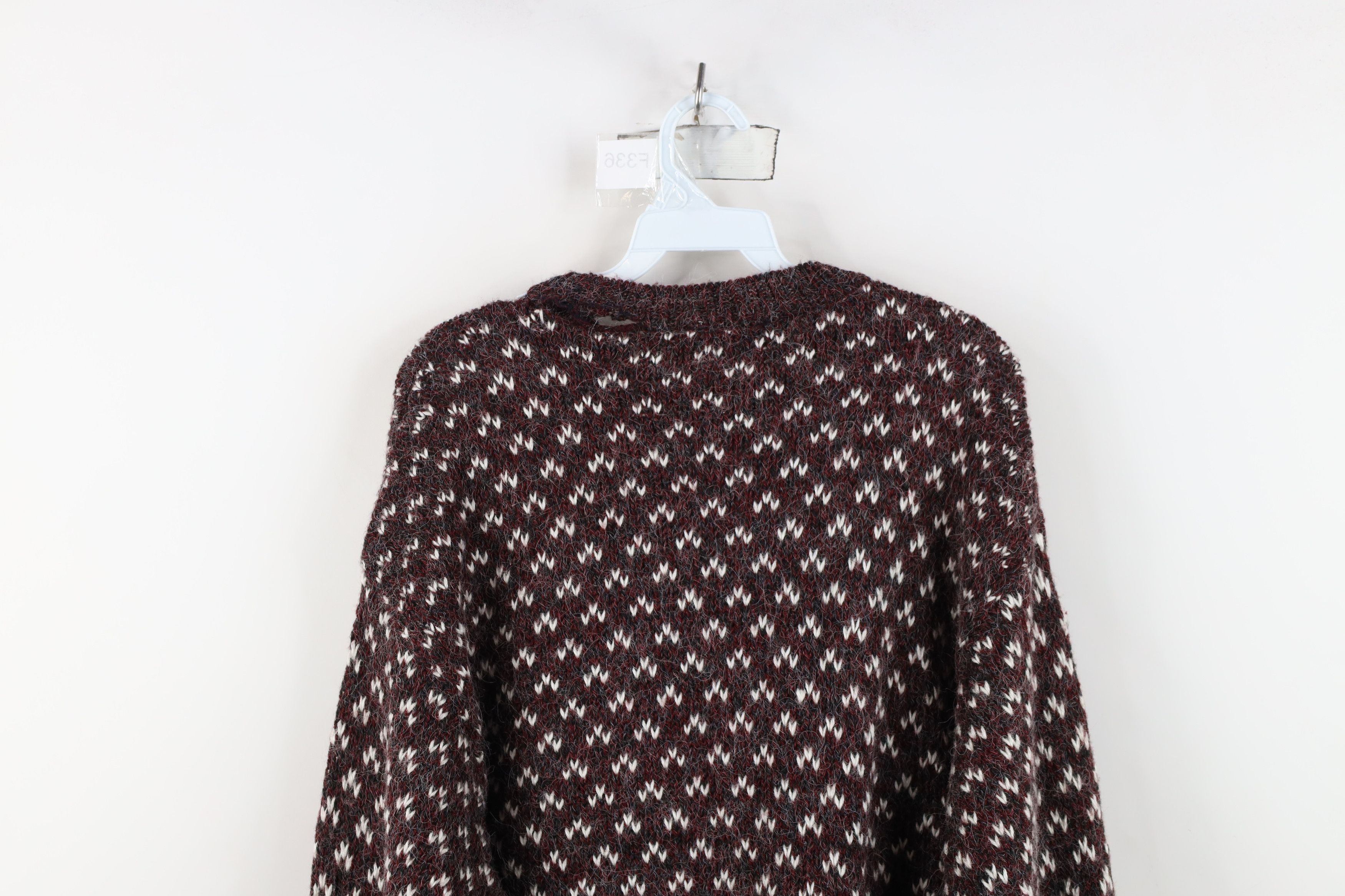 Vintage Vintage 90s Streetwear Fuzzy Shag Knit Crewneck Sweater Size US L / EU 52-54 / 3 - 8 Thumbnail