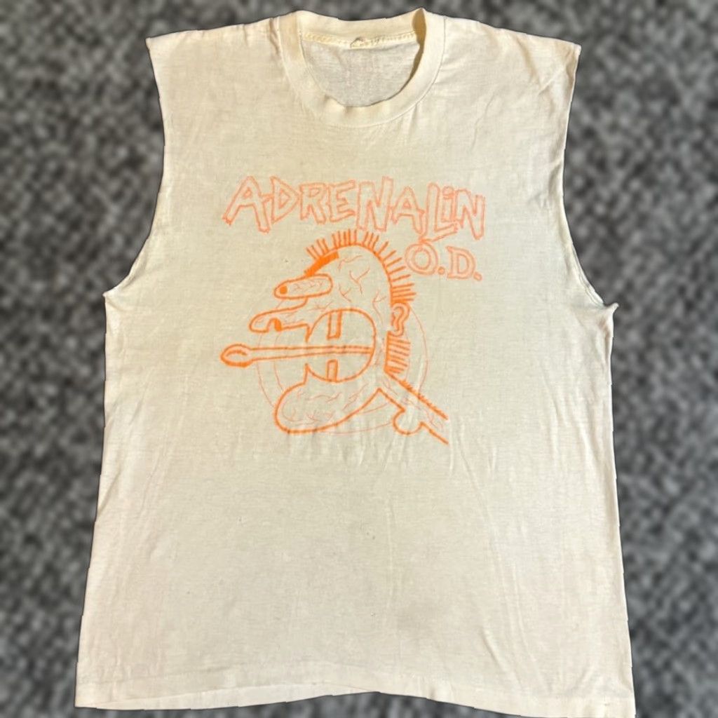 Vintage Vintage 1985 Adrenaline O.D. Concert T Shirt L NJHC Cause For Alarm Hardcore 80s Size US L / EU 52-54 / 3 - 1 Thumbnail
