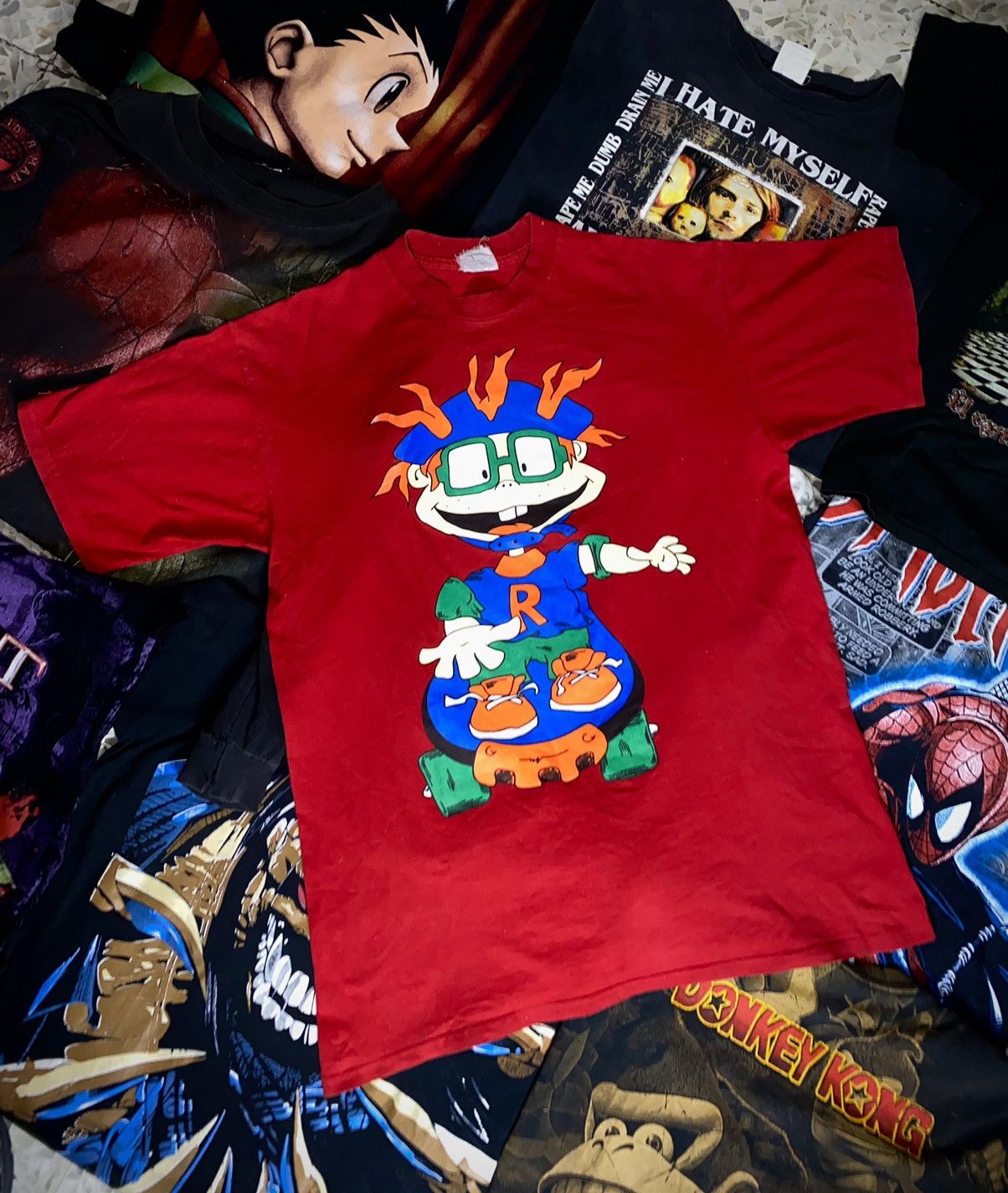 image of Nickelodeon x Vintage 90's Rugrats Mexican Bootleg in Red, Men's (Size XL)