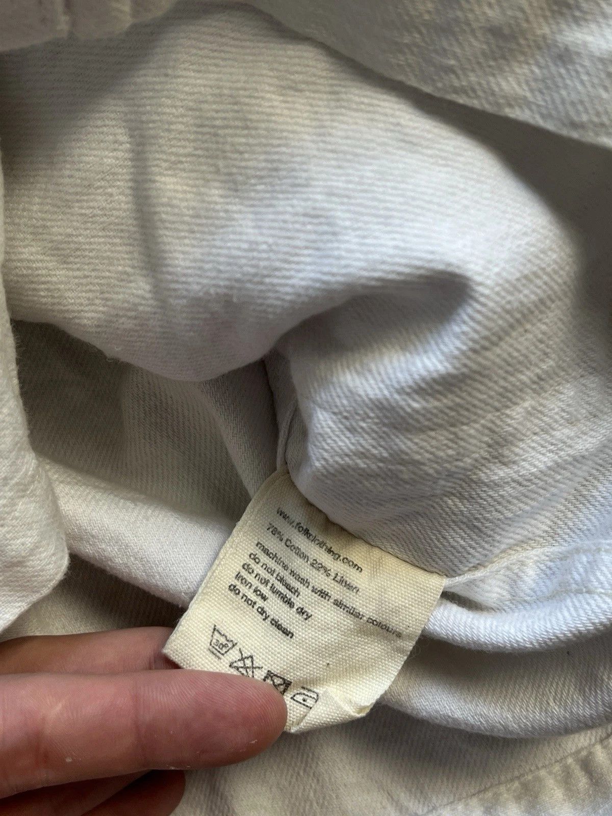 Folk Folk White Cotton Linen Overshirt Size US L / EU 52-54 / 3 - 8 Thumbnail