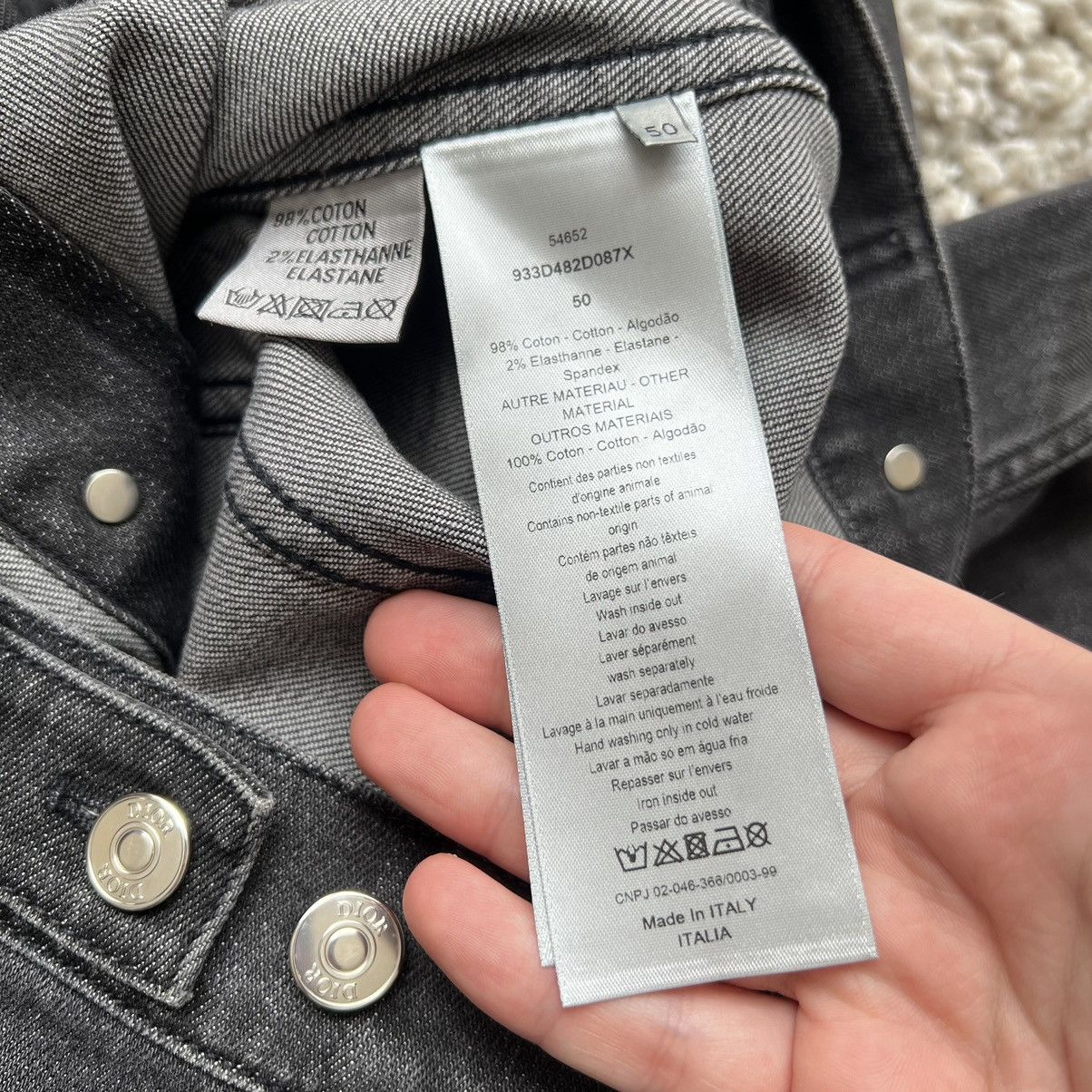 Club Sorayama × Dior christian Dior oblique x sorayama denim jacket black grey 50 Size US M / EU 48-50 / 2 - 6 Thumbnail