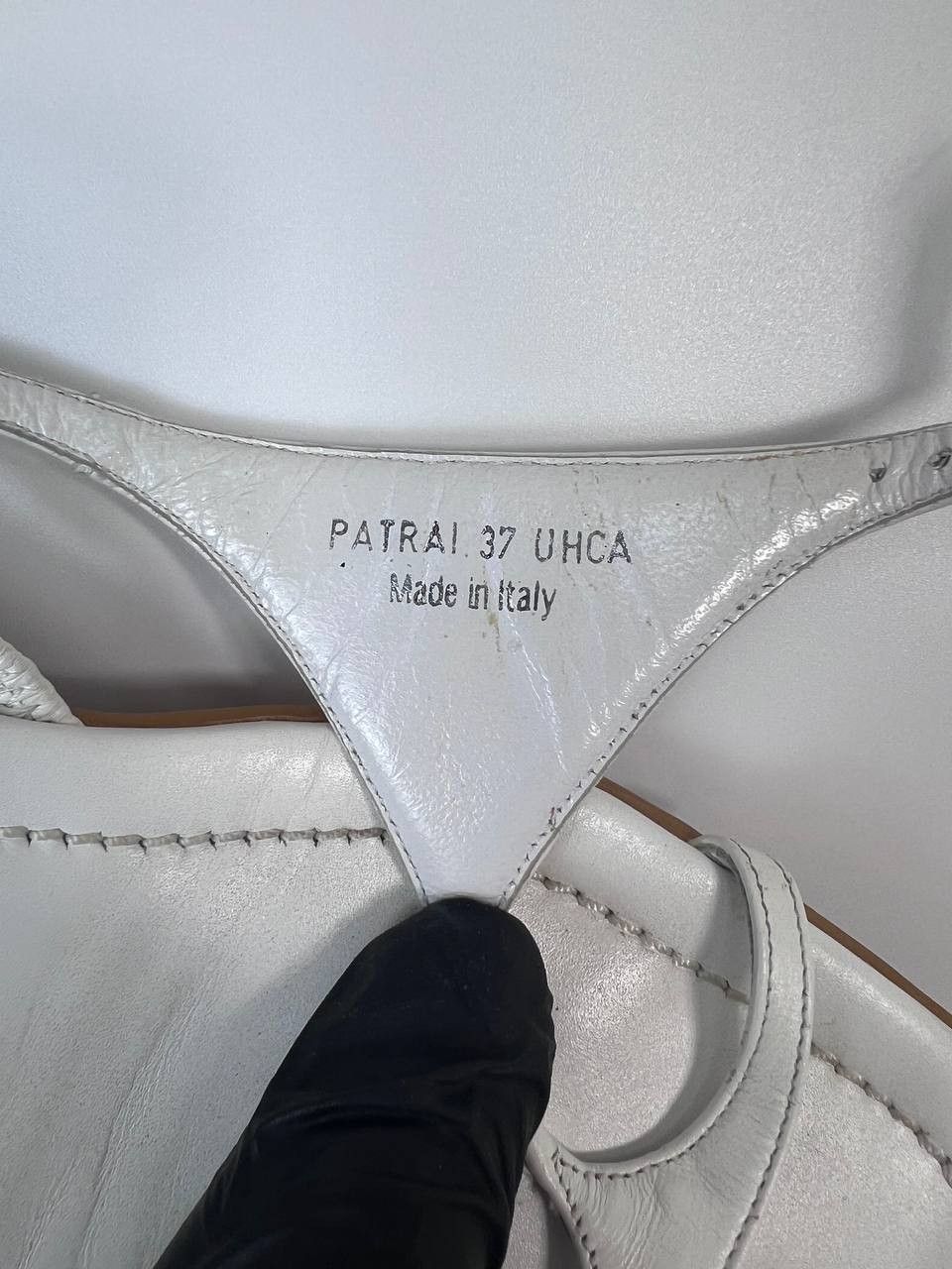 Bally Bally Patrai White Leather Sandals Flats EU 37 Silver Size US 6.5 / IT 36.5 - 5 Thumbnail