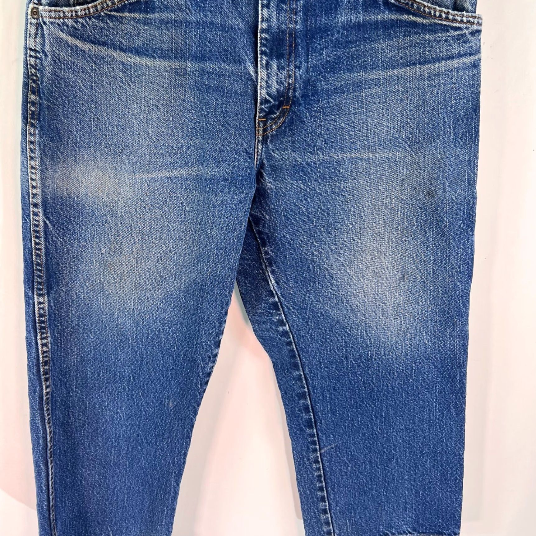 Dickies VINTAGE Dickies Jeans Mens 34x29 Cropped Relaxed Fit Denim Blue 80s 90s Workwear 5-Pocket Midwest Brand Mens Size US 34 / EU 50 - 3 Thumbnail