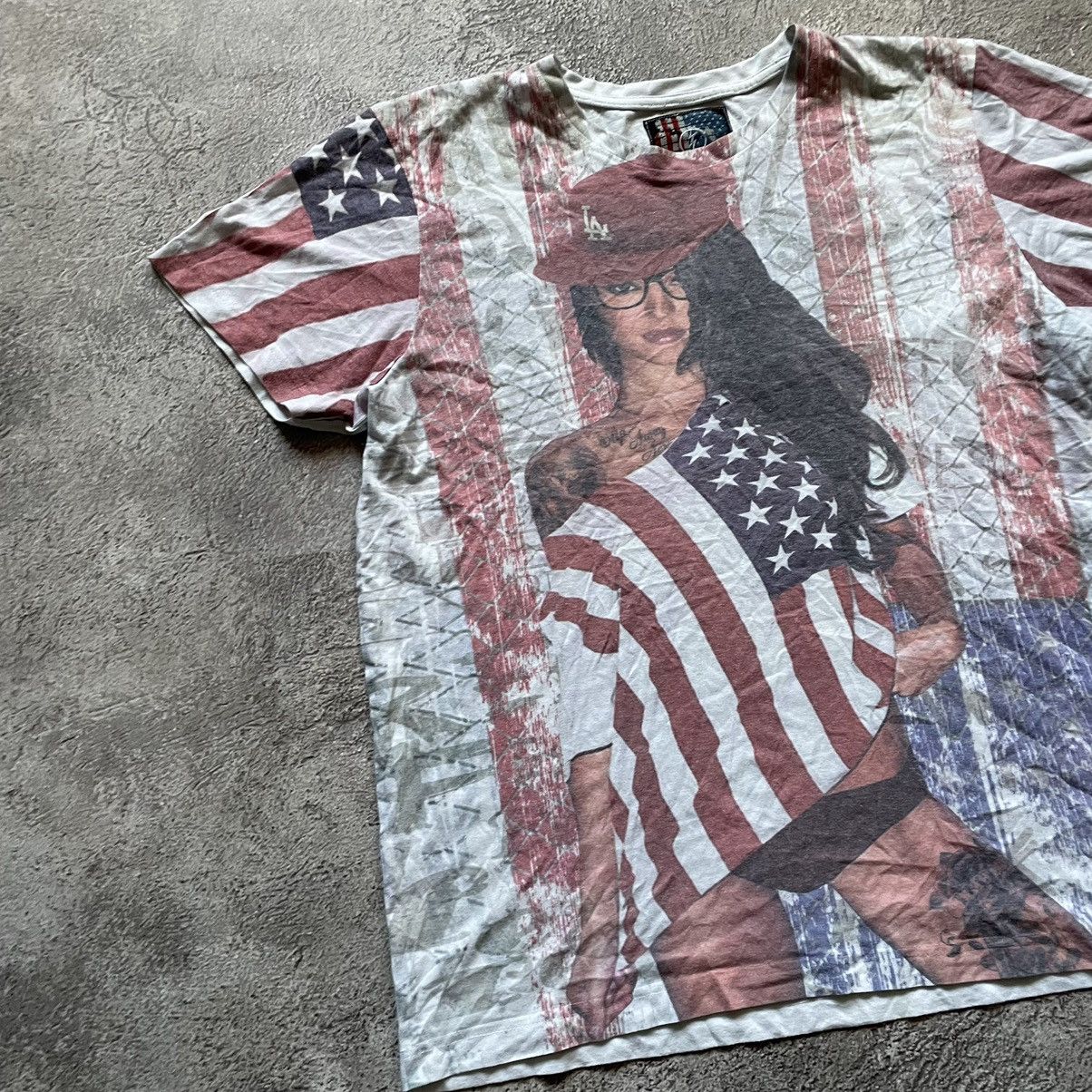 Vintage Vintage Y2K Sun Faded Patriotic Graphic Tee Americana Slim L Size US L / EU 52-54 / 3 - 4 Thumbnail
