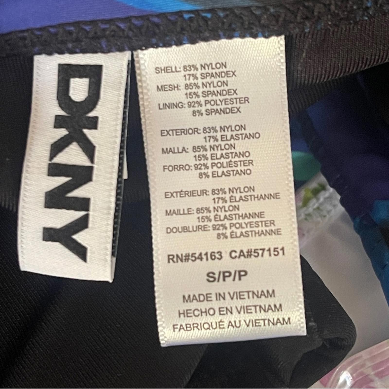 DKNY DKNY Black Swimsuit with Blue & Indigo Print size S NWT Size ONE SIZE - 5 Thumbnail