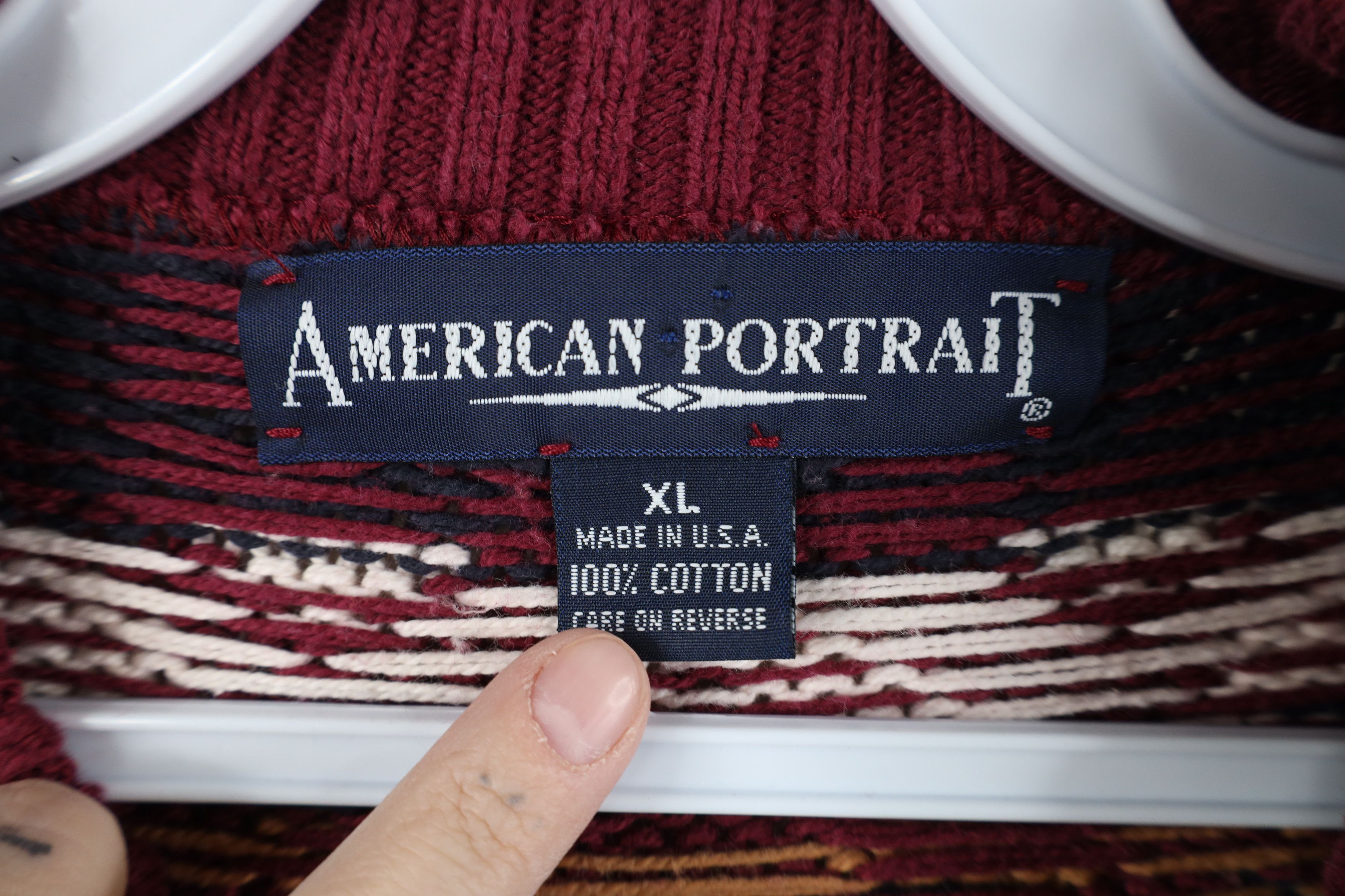 Vintage Vintage 90s Streetwear Knit Crewneck Sweater Cotton USA Size US XL / EU 56 / 4 - 6 Thumbnail