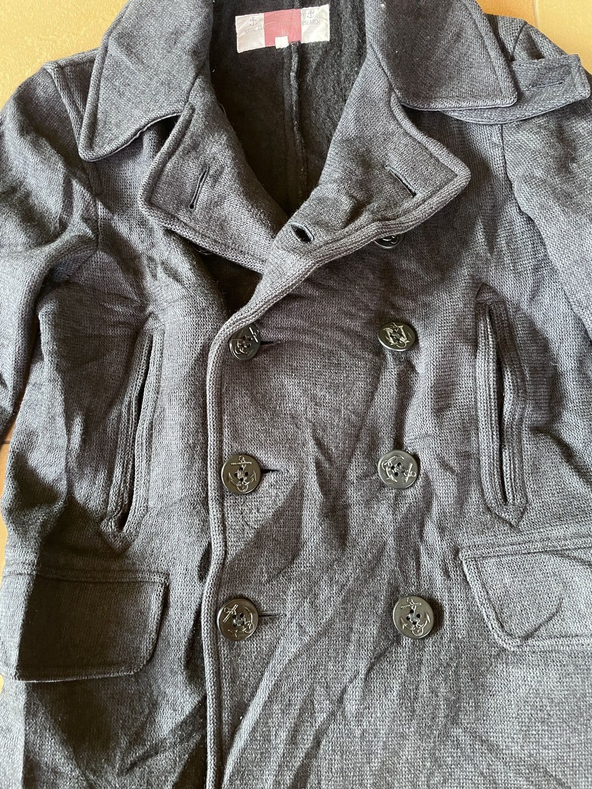 General Research × Naval Clothing Factory Vintage Navy Naval Clothing Factory WW2 Black Wool Pea Coat Size US M / EU 48-50 / 2 - 7 Thumbnail