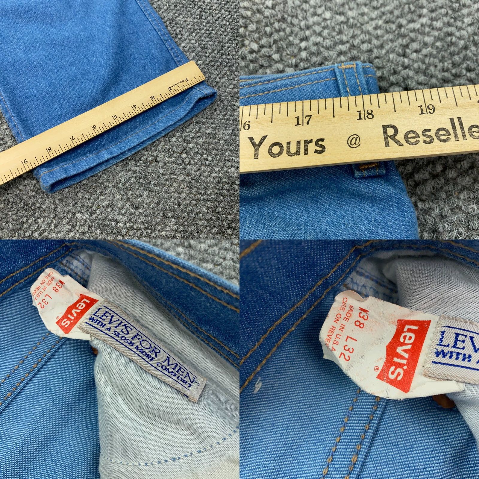 Levi's VINTAGE Levi's Jeans 38x31 Mens Blue 80s Western Denim 5-Pocket Relaxed Straight Made in USA Clothing Mens Size US 36 / EU 52 - 8 Thumbnail