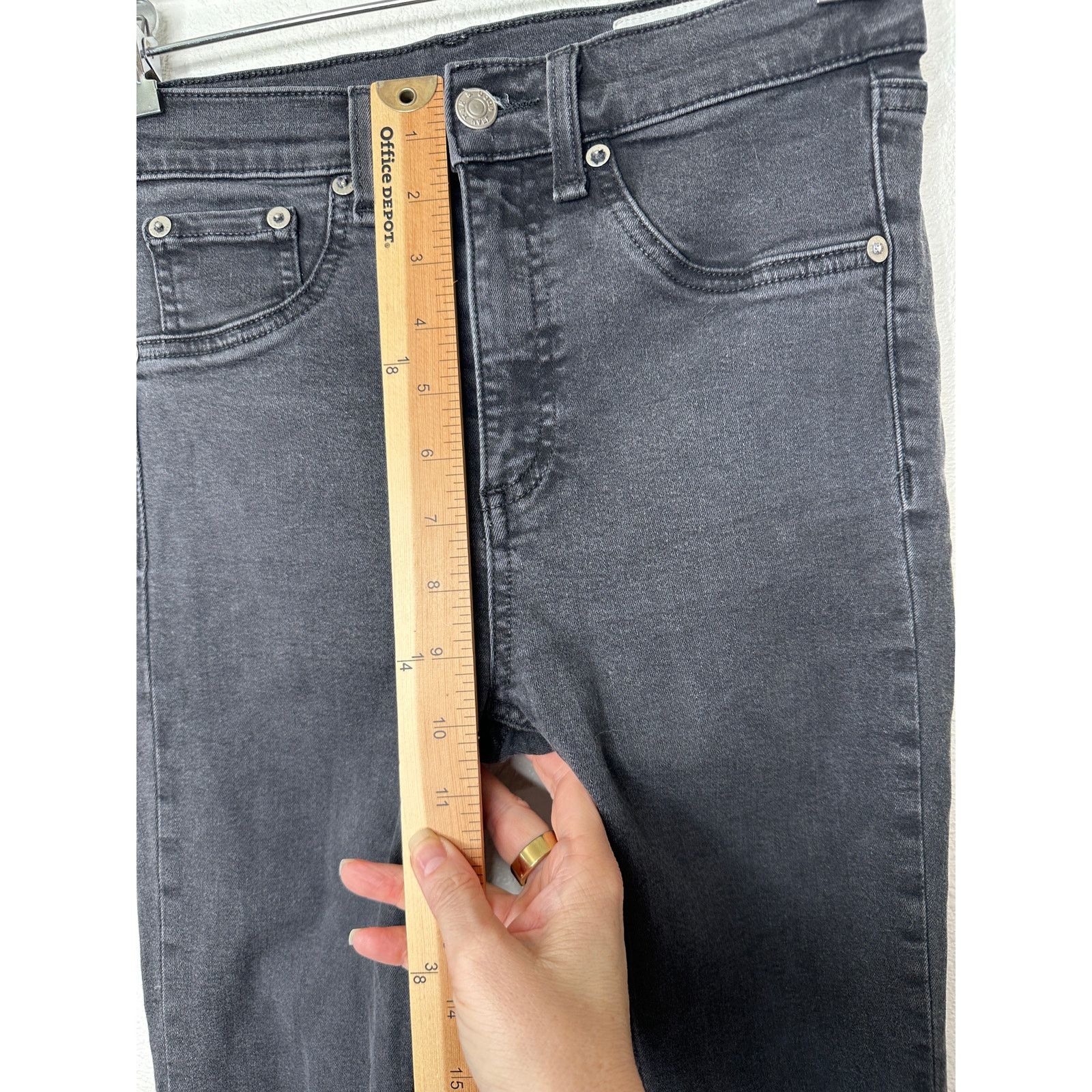 Rag & Bone Rag & Bone Dark Gray High Rise Ankle Skinny Jeans 26 Size 26" / US 2 / IT 38 - 14 Thumbnail
