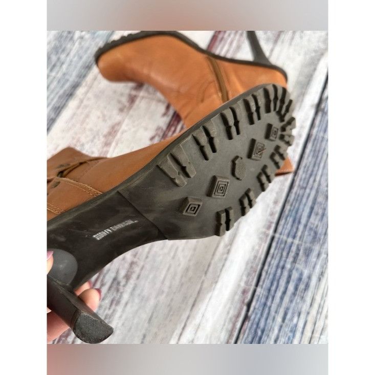 Harley Davidson Vintage Harley Davidson Tan Leather Heeled Boots Size US 8.5 / IT 38.5 - 7 Thumbnail