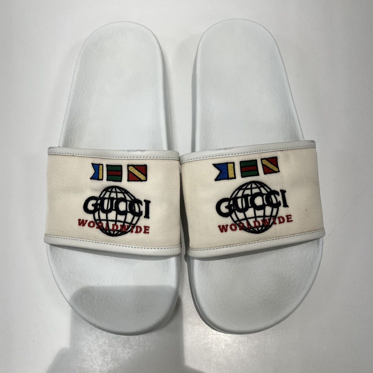 Gucci Gucci Slides White Size US 10 / EU 43 - 7 Thumbnail