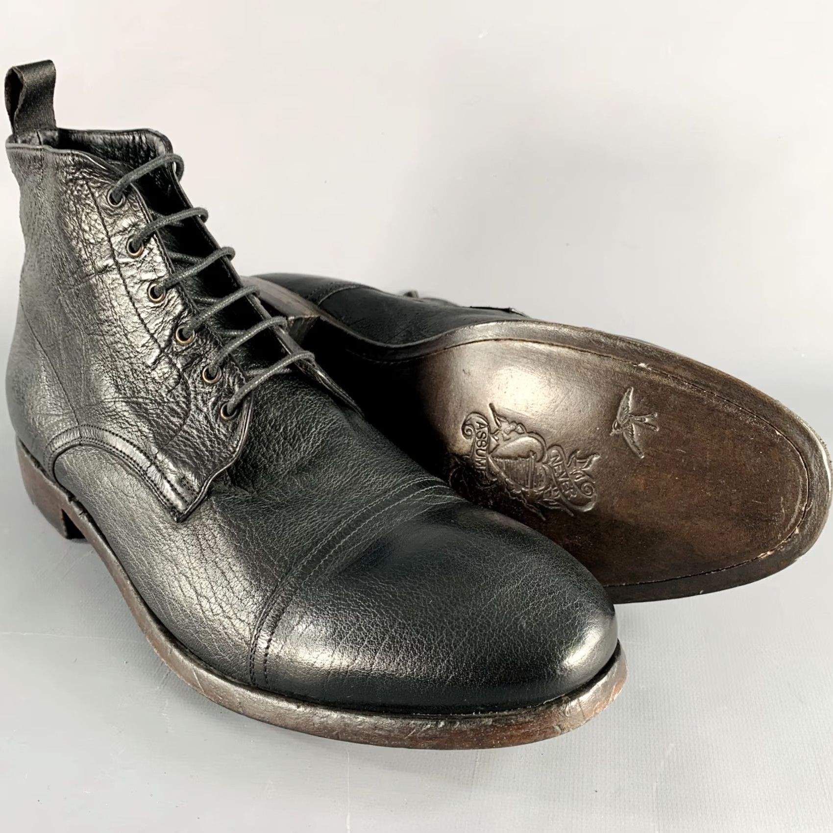 Paul Smith PAUL SMITH Black Leather Lace-Up Ankle Boots Size 12 Size US 12 / EU 45 - 5 Thumbnail