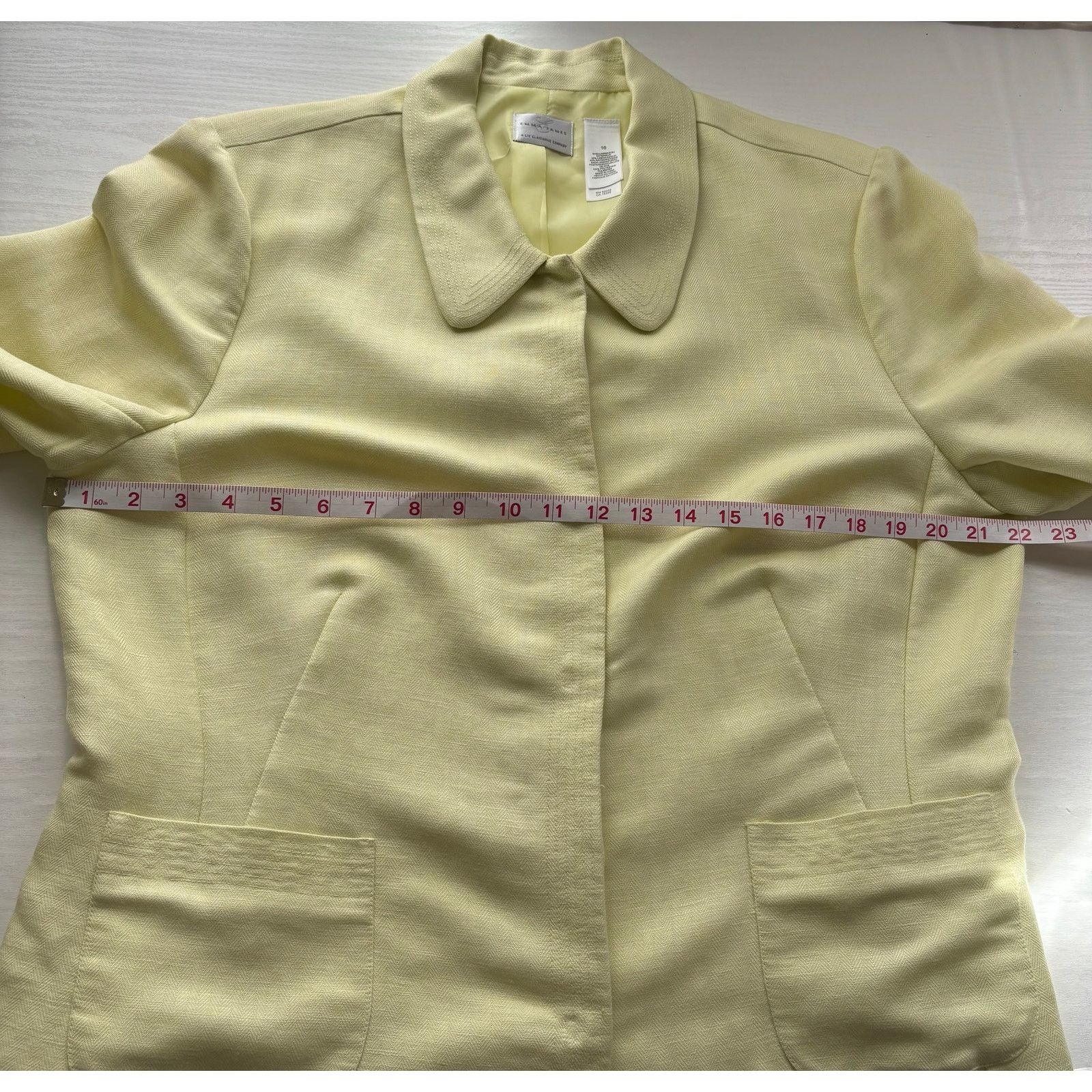 Other Emma James Pastel Yellow Linen Blend Blazer 16 Size XXL / US 16-18 / IT 52-54 - 5 Thumbnail