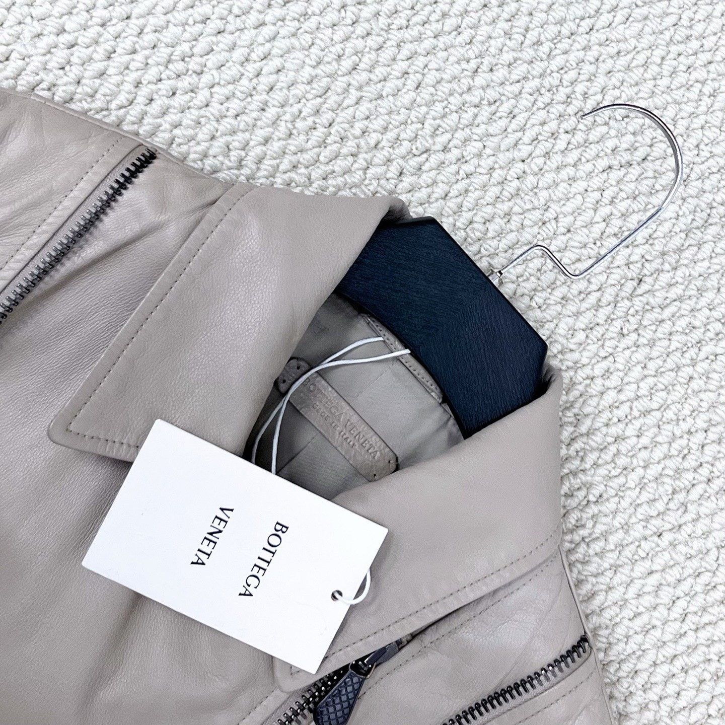 Bottega Veneta Bottega Veneta Beige Multi-Zip Lambskin Jacket Size US M / EU 48-50 / 2 - 3 Thumbnail