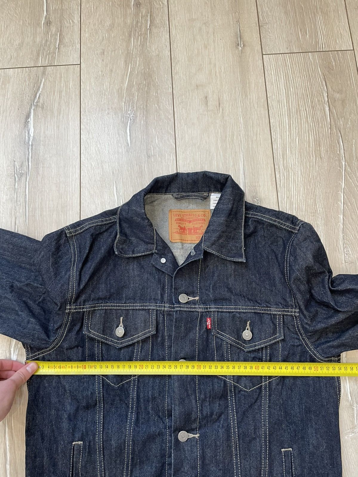 Levi's × Vintage Levi's Men's Size L Trucker Denim Jacket Dark Wash Rinse Size US L / EU 52-54 / 3 - 11 Thumbnail
