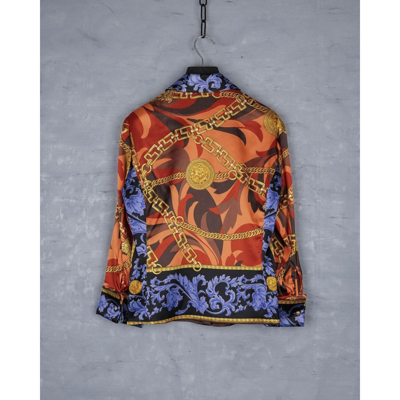 Versace Jeans Couture Versace jeans couture multicolor baroque chain print shirt Size L / US 10 / IT 46 - 4 Thumbnail