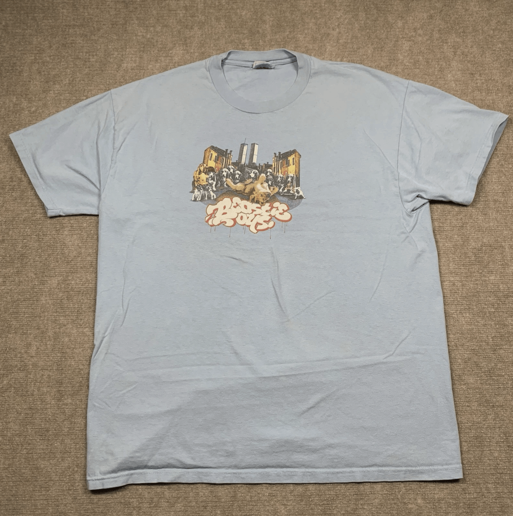 Hanes Beastie Boys Body Movin Dog Promo T Shirt Hanes Blue Mens XL Size US XL / EU 56 / 4 - 1 Thumbnail