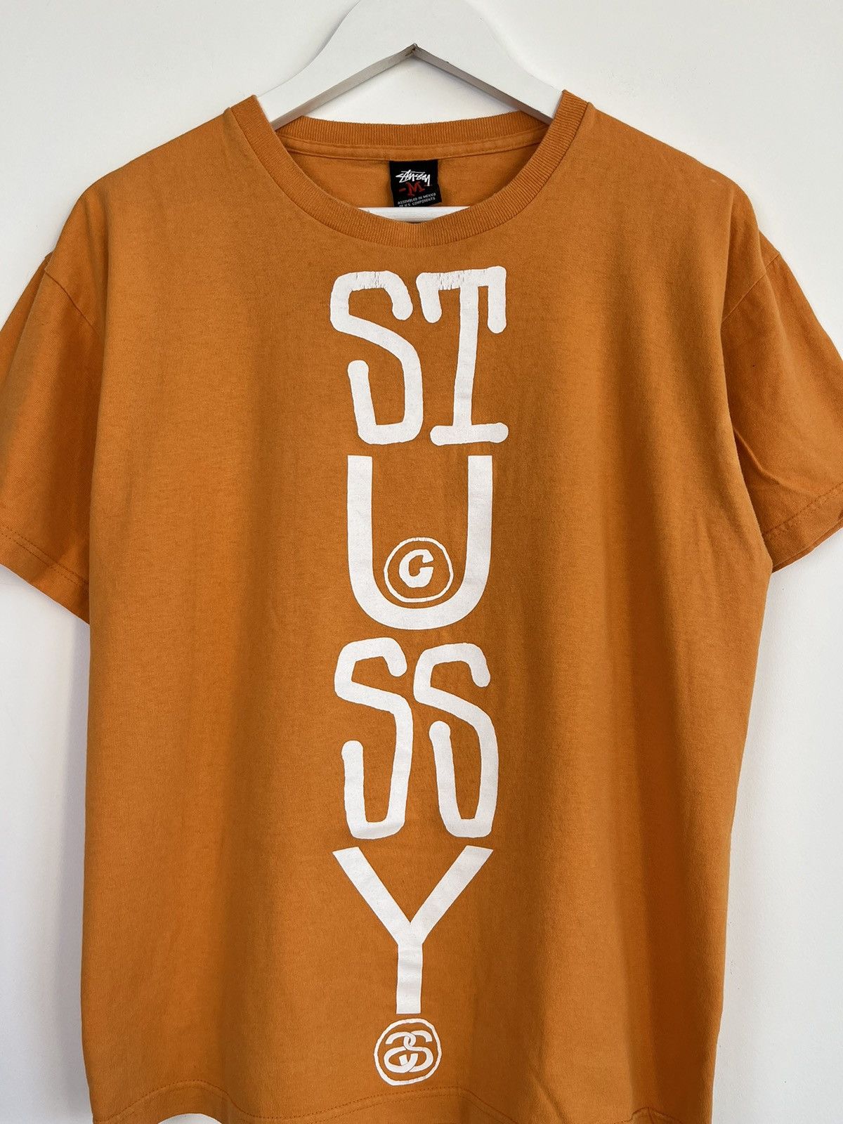 Stussy Vintage Stussy Vertical Logo Orange Tee Size US S / EU 44-46 / 1 - 4 Thumbnail