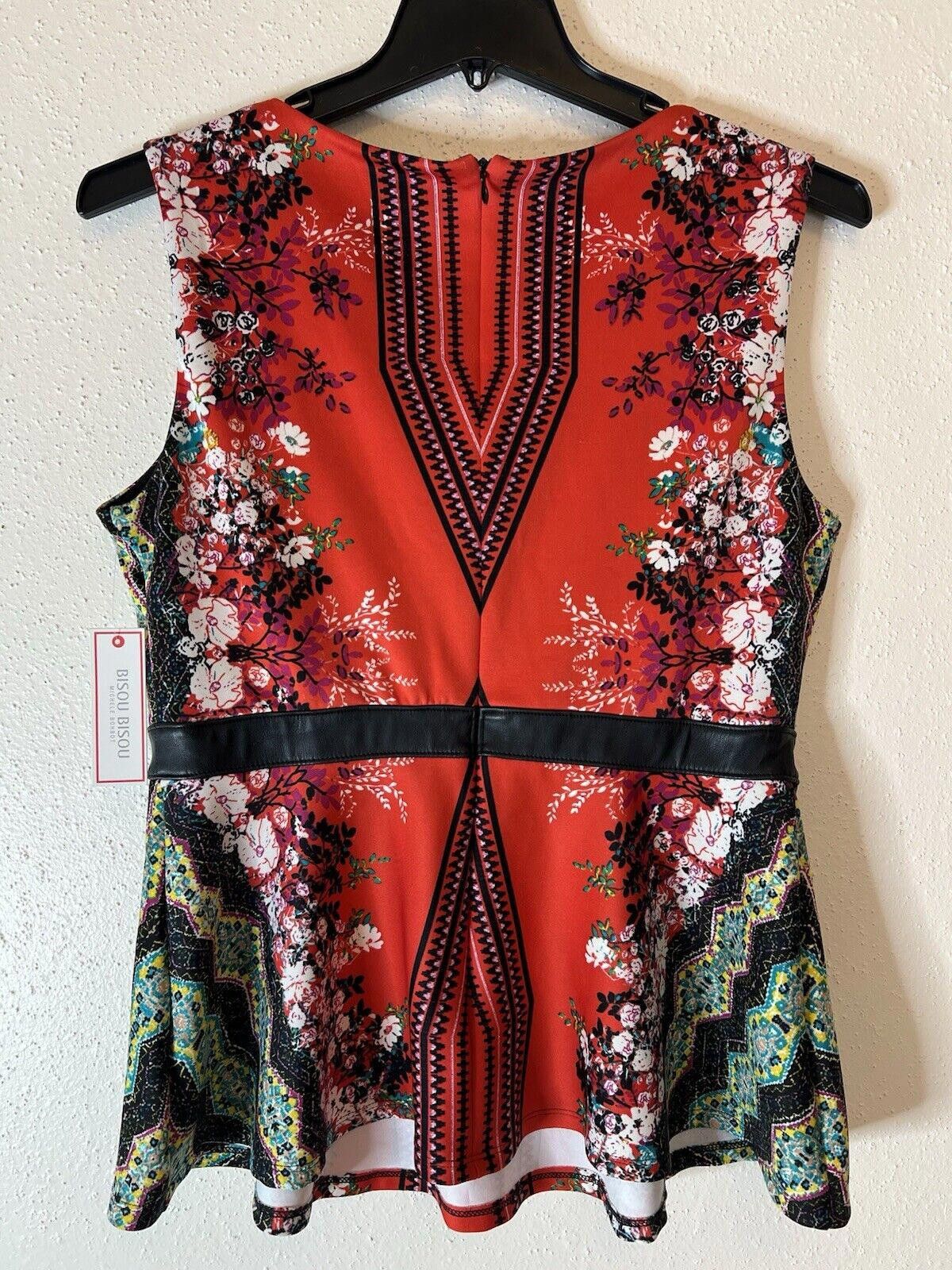Designer NWT bisou bisou Large Sleeveless Top Size L / US 10 / IT 46 - 2 Thumbnail