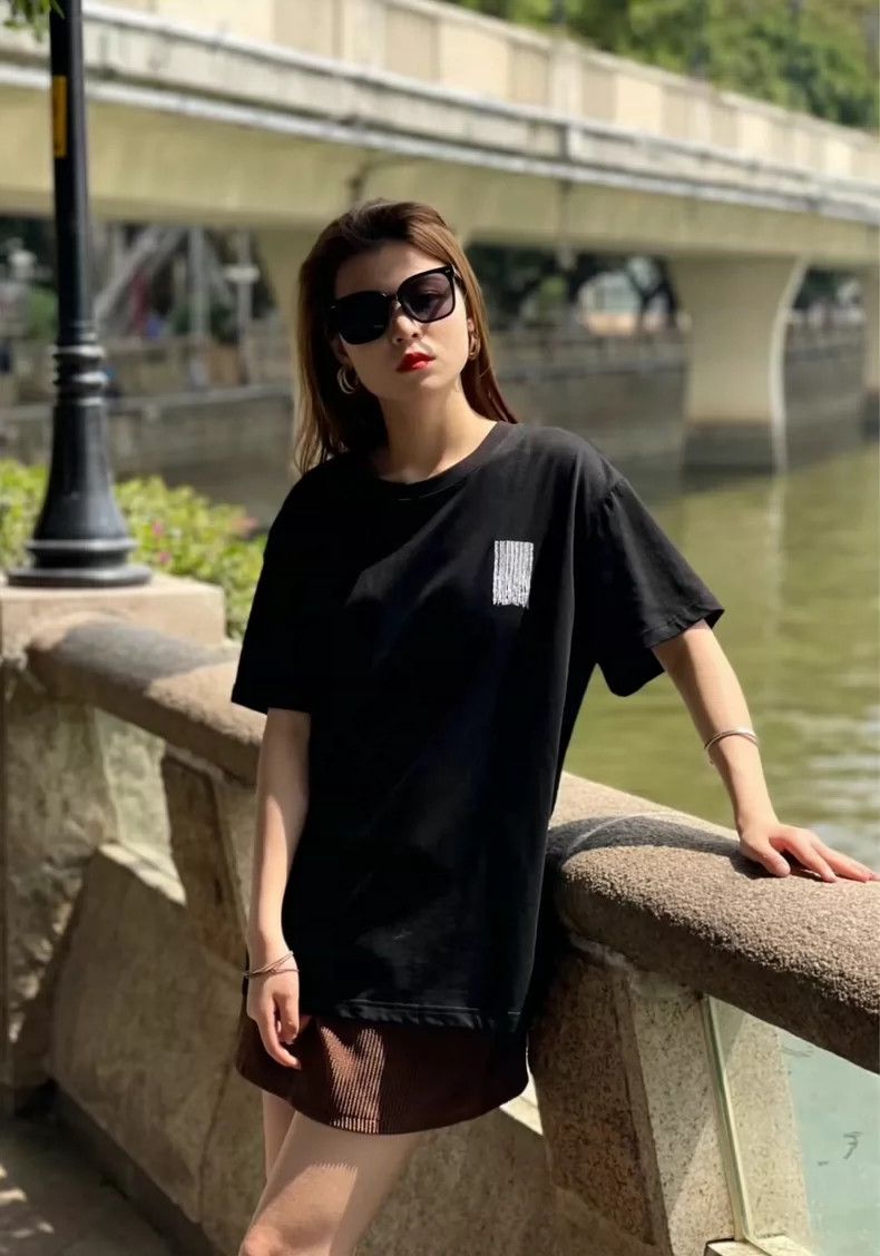 Balenciaga Balenciaga Waterfall Print Logo Short Sleeve Size US S / EU 44-46 / 1 - 9 Thumbnail