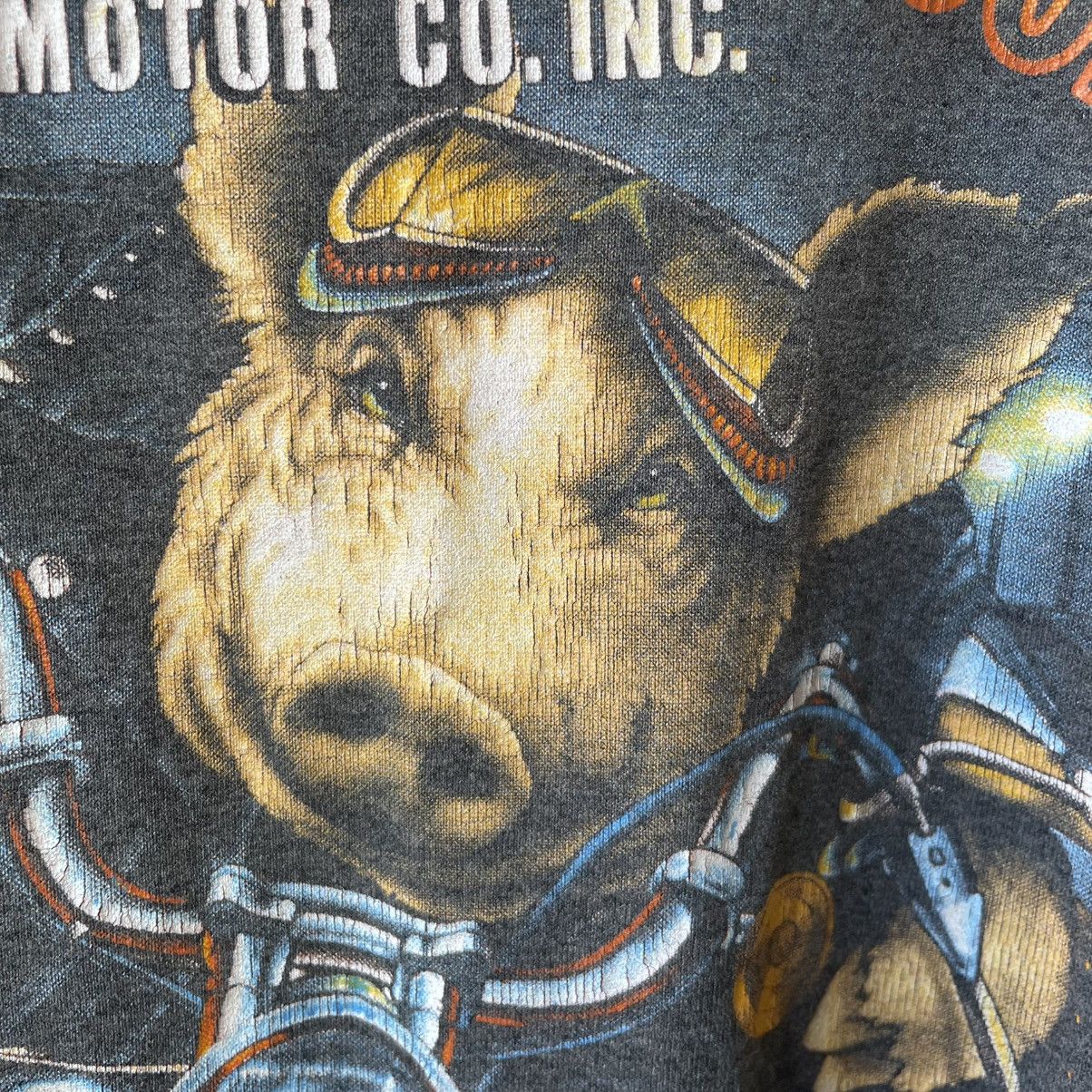 Harley Davidson Vintage 3D Emblem Tag Harley Davidson Hog Genuine Hawg 1989 Size US XL / EU 56 / 4 - 7 Thumbnail