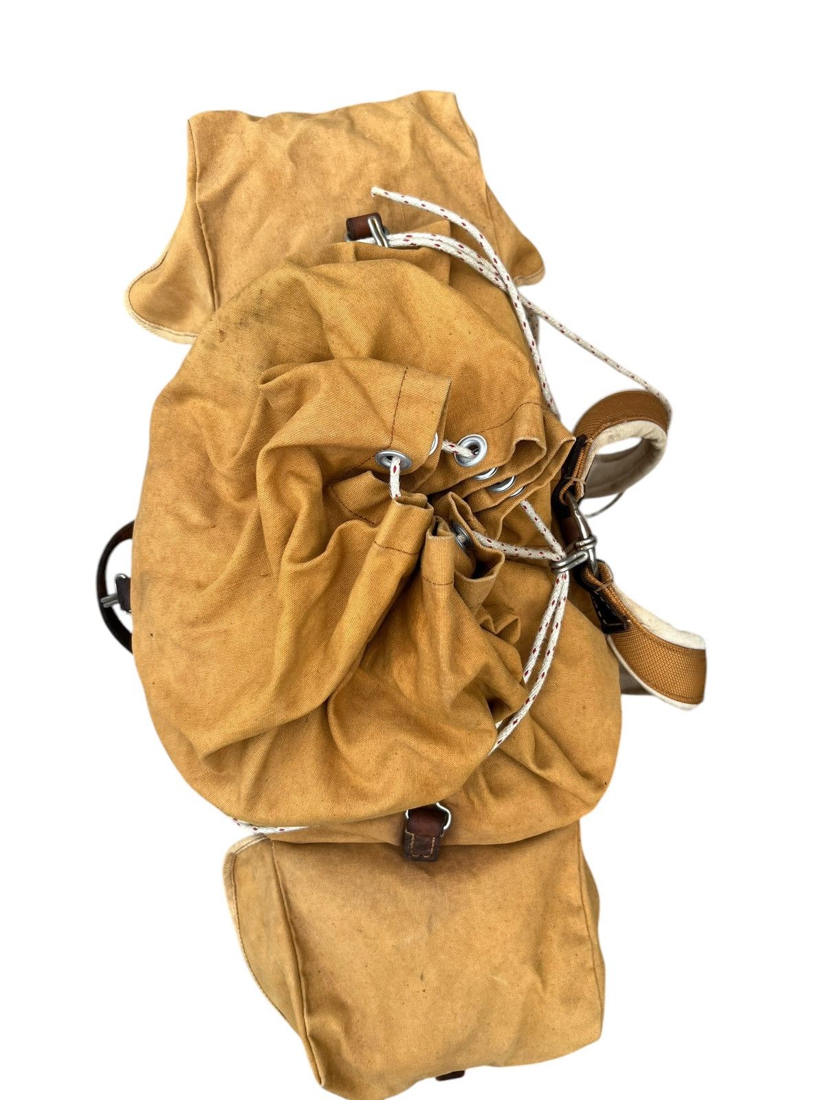 Vintage Distress Fade 60s 70s Japan Duck Canvas Hiking Backpack Huge Size ONE SIZE - 21 Thumbnail