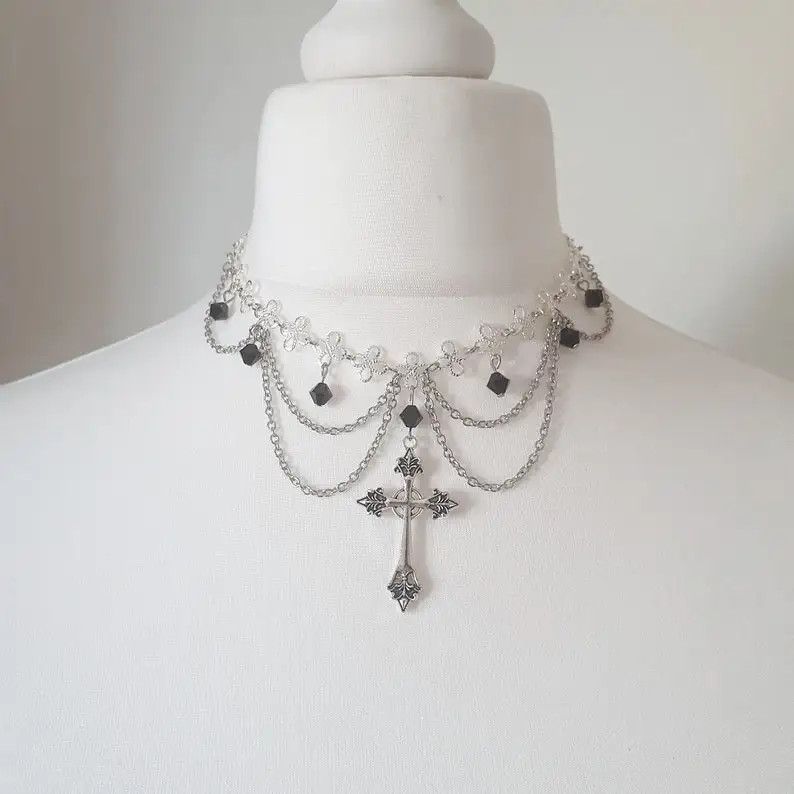 Jewelry Rosary Gothic Grunge Necklaces Size ONE SIZE - 1 Thumbnail