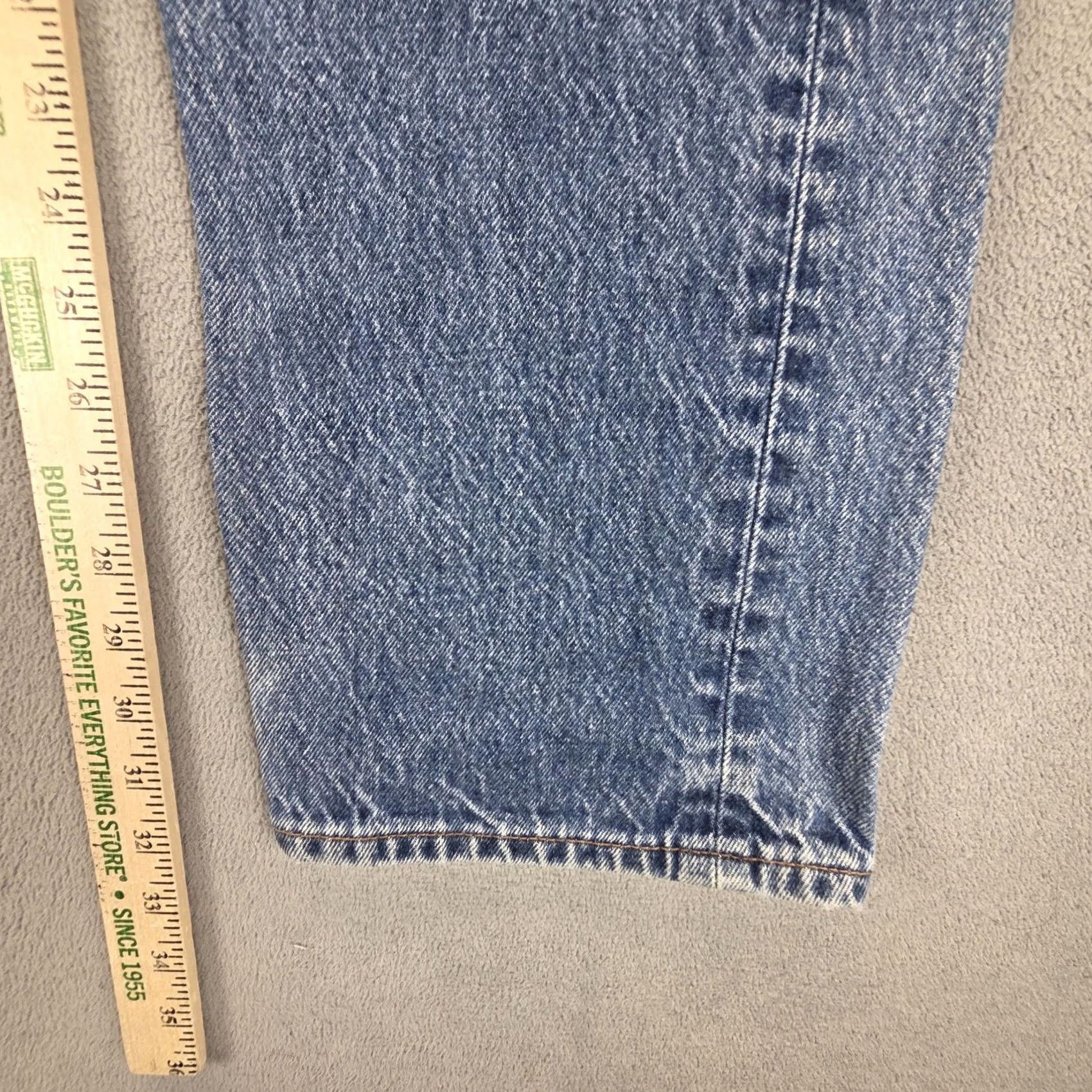 Levi's VINTAGE Levi's 501 Jeans Mens Blue Button Fly 31x32 Cross Patch 501 Levi's Denim Cotton Straight Jeans Size US 31 - 4 Thumbnail
