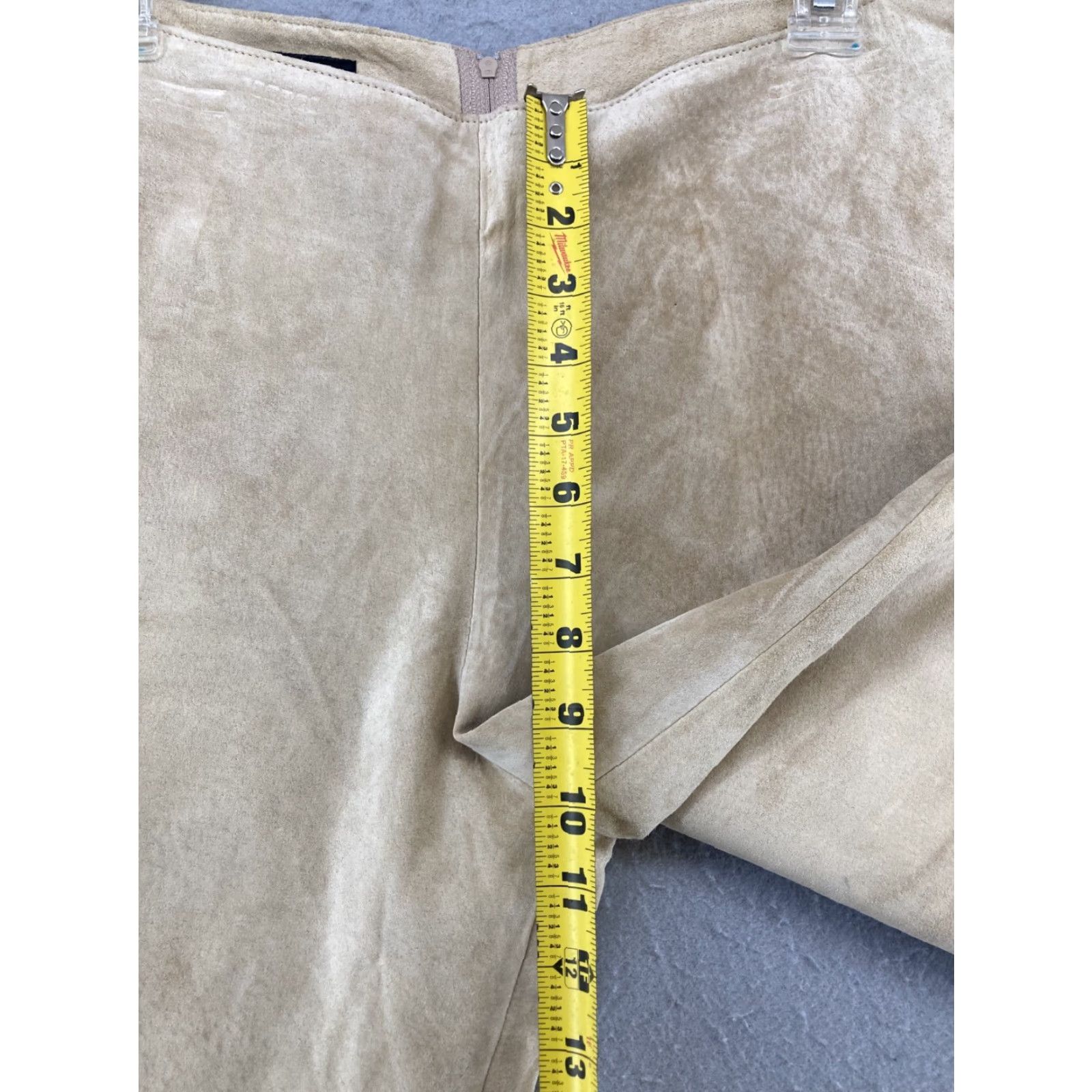 Vintage B&J Women's Suede Pants 6 Straight Fit Brown 2000s Y2K Vintage-inspired Casual Dress Size 28" / US 6 / IT 42 - 5 Thumbnail