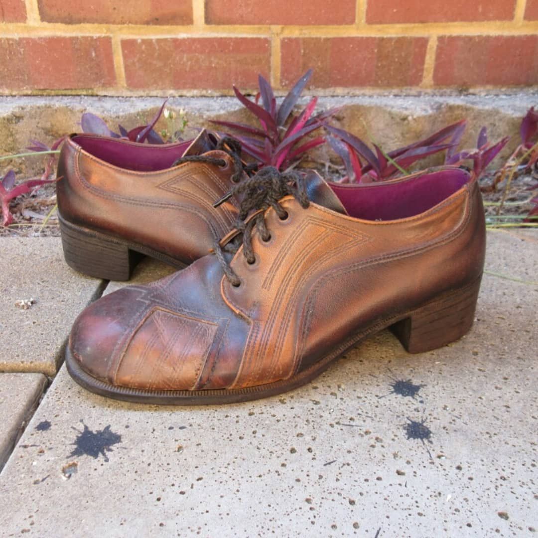 Vintage A 70s Glamrock smoothies Sharpies shoes With cross on Size US 8.5 / EU 41-42 - 1 Thumbnail