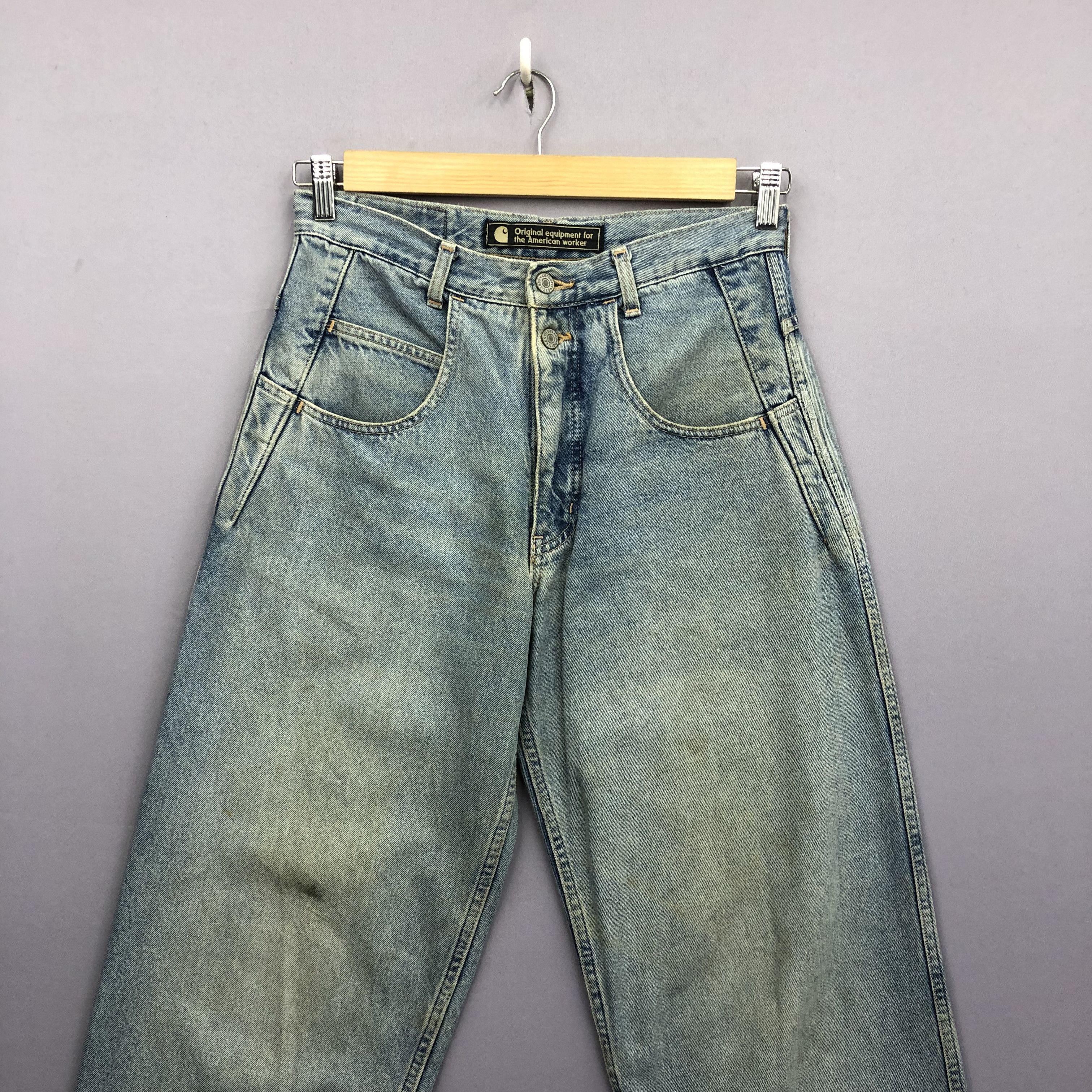 Carhartt Crazy Vintage Y2K/2000s Carhartt Baggy Faded Jeans Denim Size US 30 / EU 46 - 3 Thumbnail