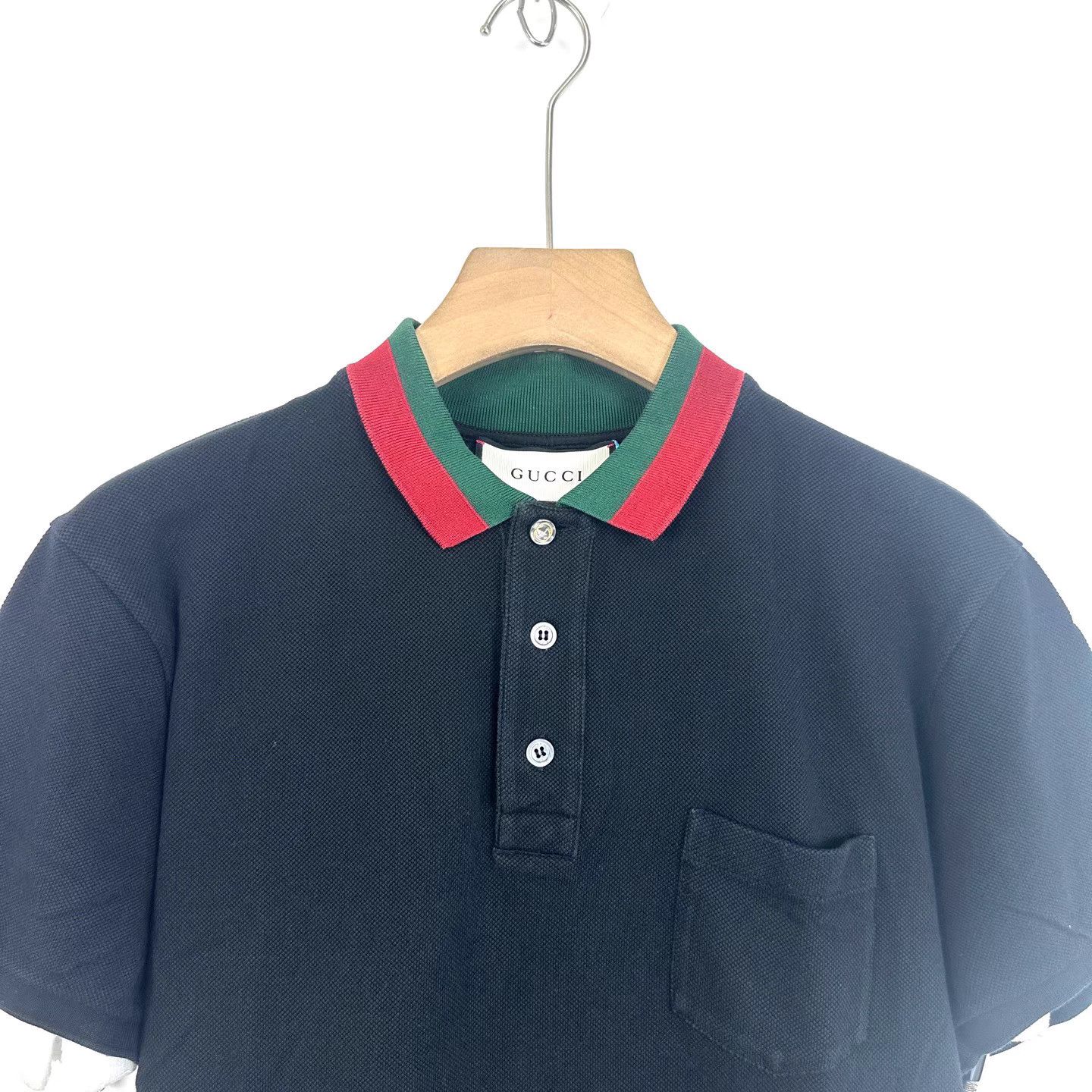 Gucci Gucci Short Sleeve T-Shirt with Red & Green Polo Collar K12 Size US XL / EU 56 / 4 - 3 Thumbnail