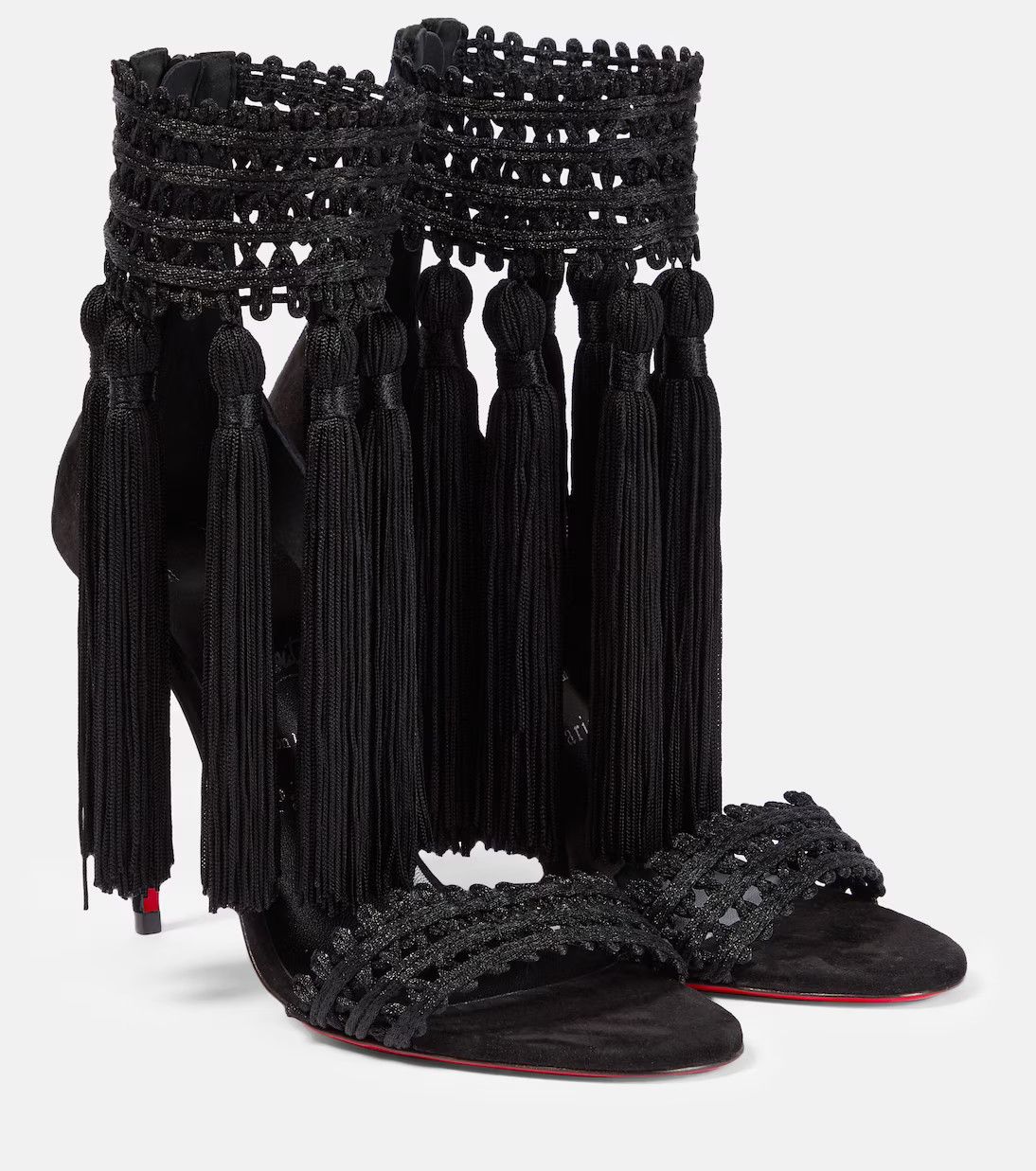 Christian Louboutin o1s1wg110924 Palma Heeled in Black Size US 8 / IT 38 - 1 Thumbnail