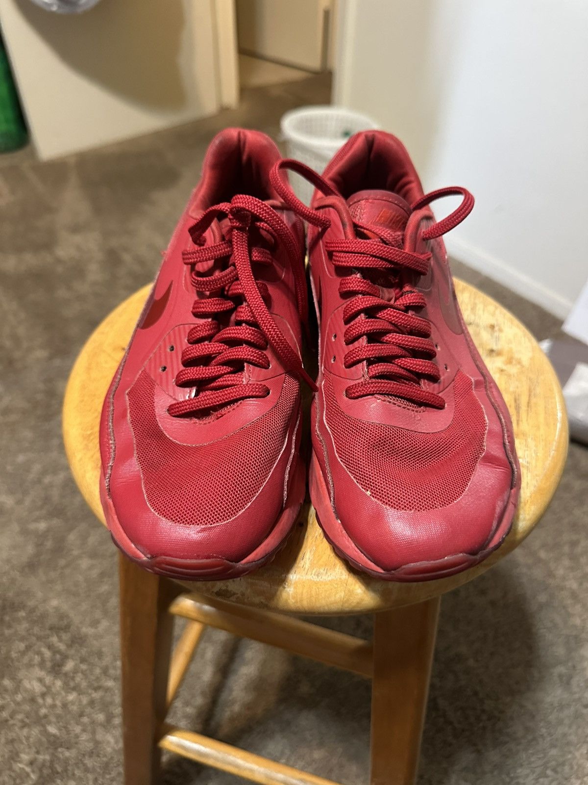 Nike Vintage Nike air max 90s “triple red” 2019 size 8 Size US 8 / EU 41 - 3 Thumbnail
