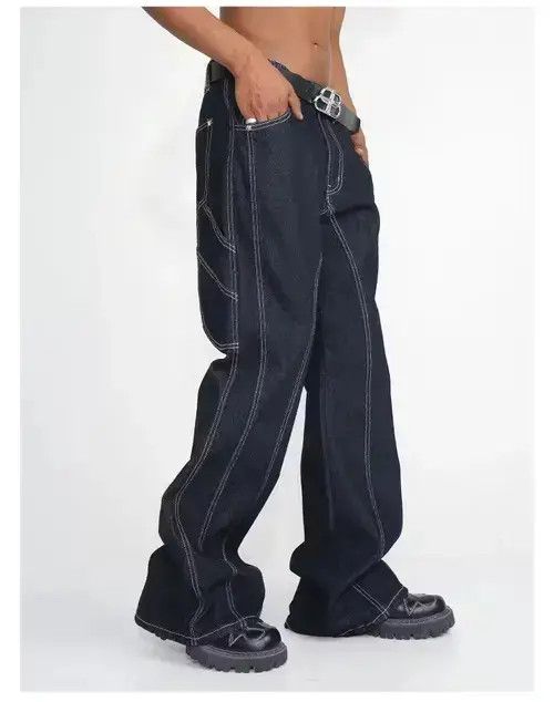 Designer × Japanese Brand × Vintage y2k hiphop baggy flared pants Size US 32 / EU 48 - 3 Thumbnail