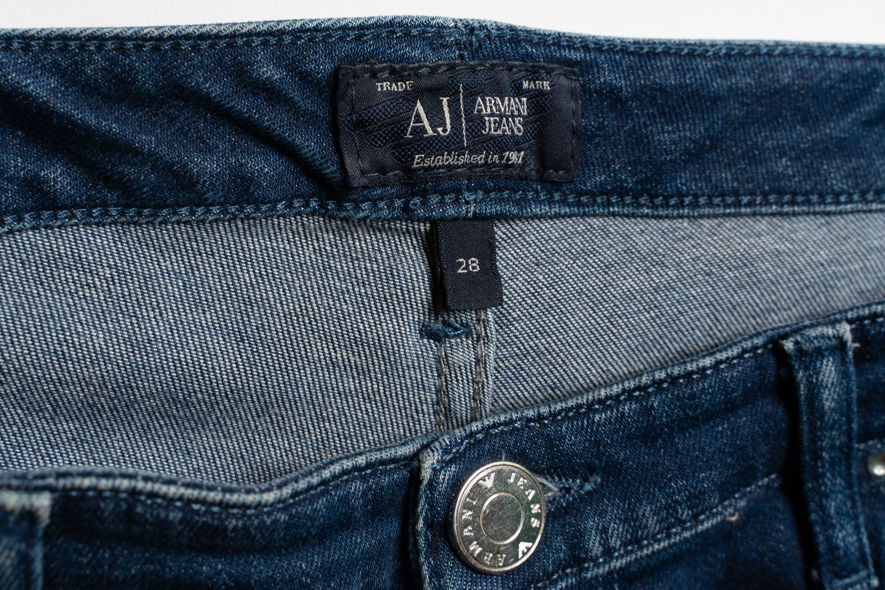Armani 🔴 ARMANI JEANS Blue Denim Jeans Size 28" / US 6 / IT 42 - 6 Thumbnail