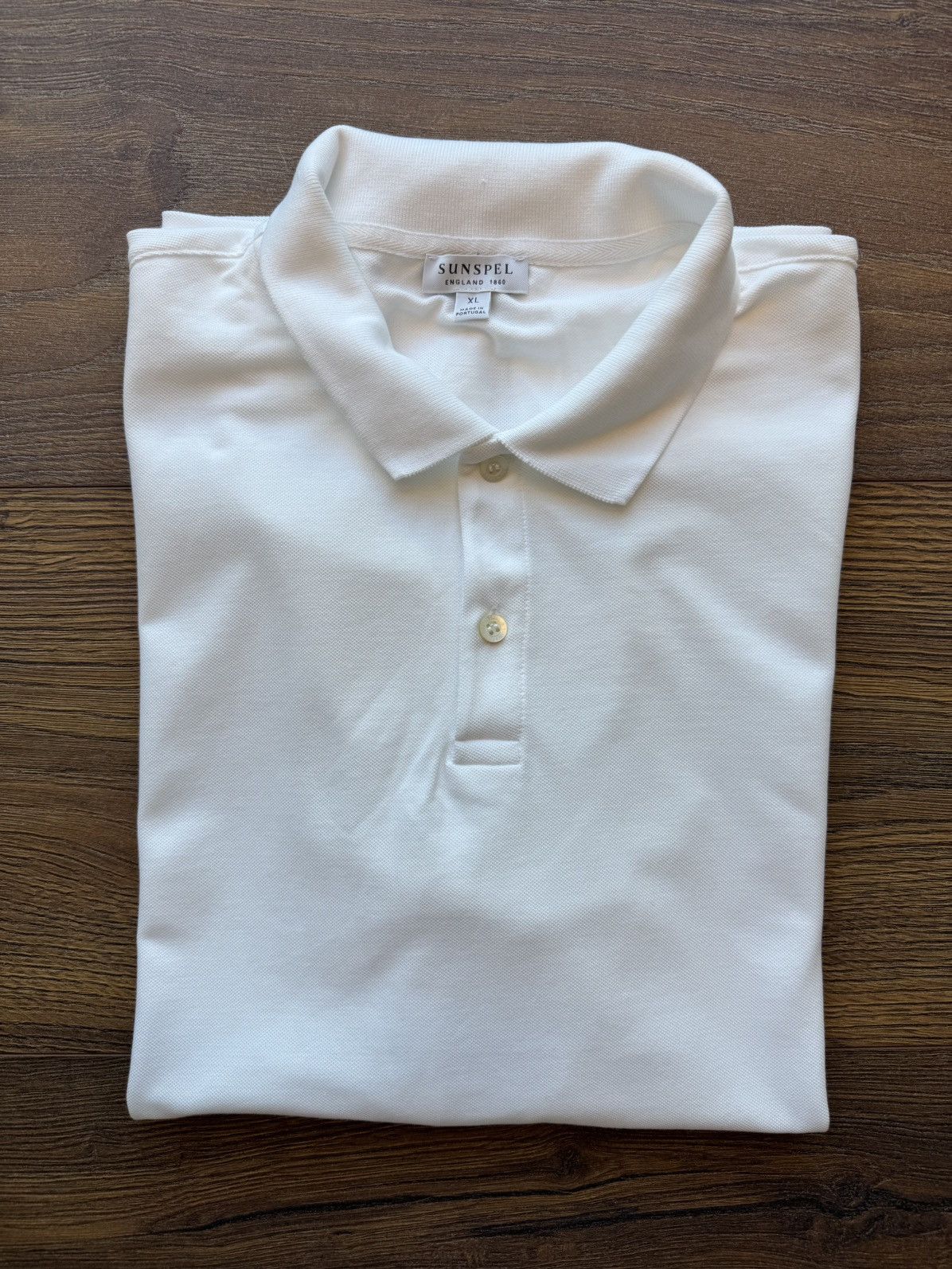 Sunspel Sunspel White Piquet Polo - Size XL Size US XL / EU 56 / 4 - 1 Thumbnail