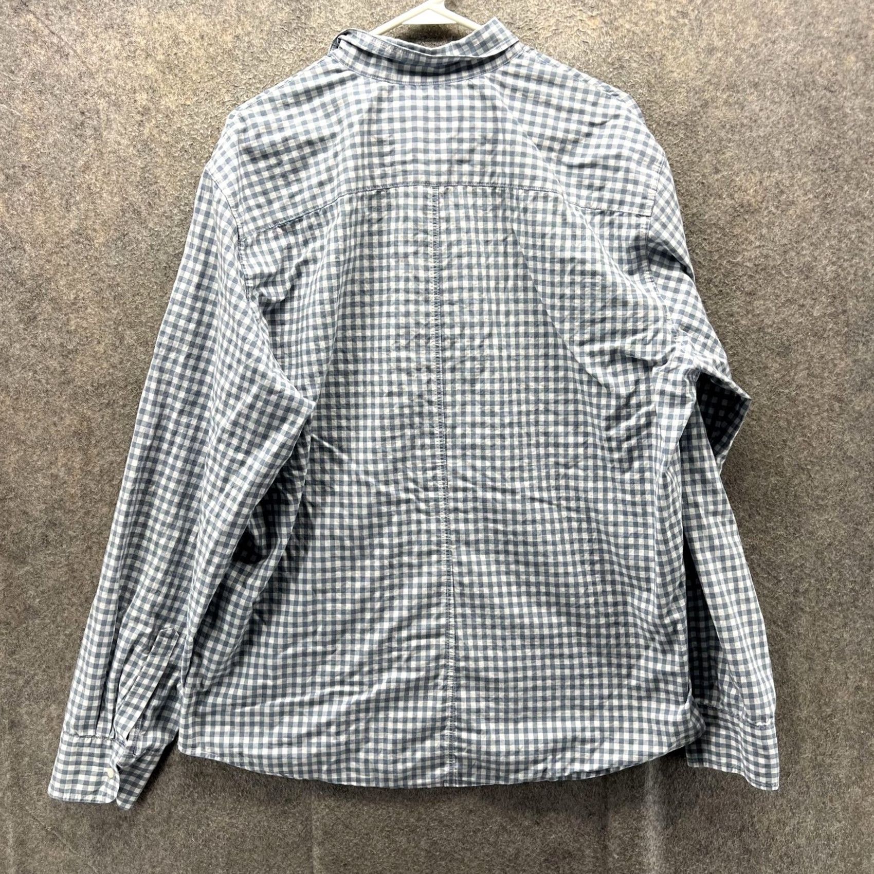 Frank & Eileen Frank & Eileen Shirt Mens XL Blue Gingham Check Button Front Italy Long Sleeve Size US XL / EU 56 / 4 - 2 Thumbnail