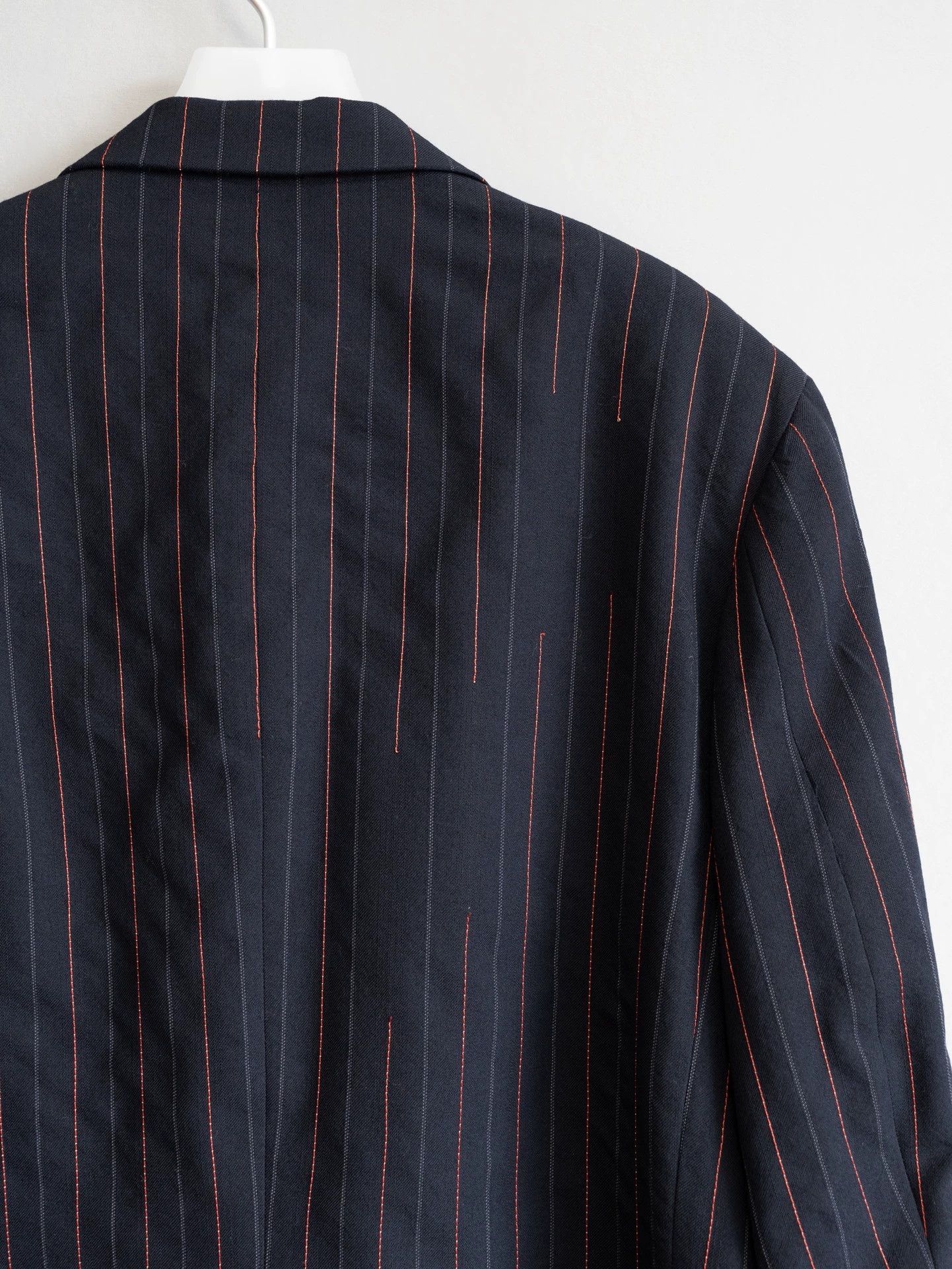 Yohji Yamamoto Yohji Yamamoto 03AW Cut Line Striped Runway Jacket Size 2 Size US M / EU 48-50 / 2 - 6 Thumbnail