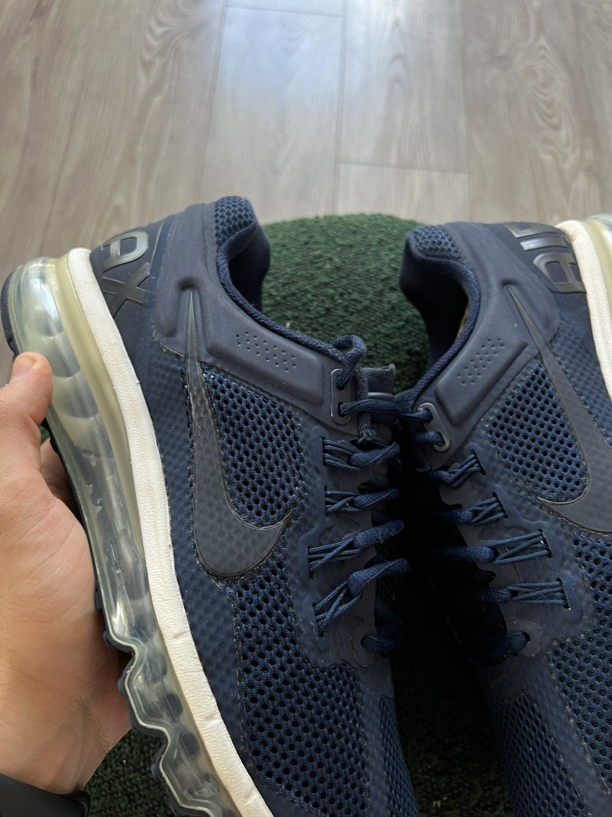 Nike ‼️Vintage Nike Air Max Waffle Skin 2013 Deep Blue Sneakers‼️ Size US 10 / EU 43 - 10 Thumbnail