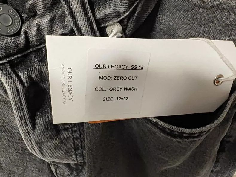 Our Legacy our legacy Zero cut grey wash jeans Size US 32 / EU 48 - 8 Thumbnail