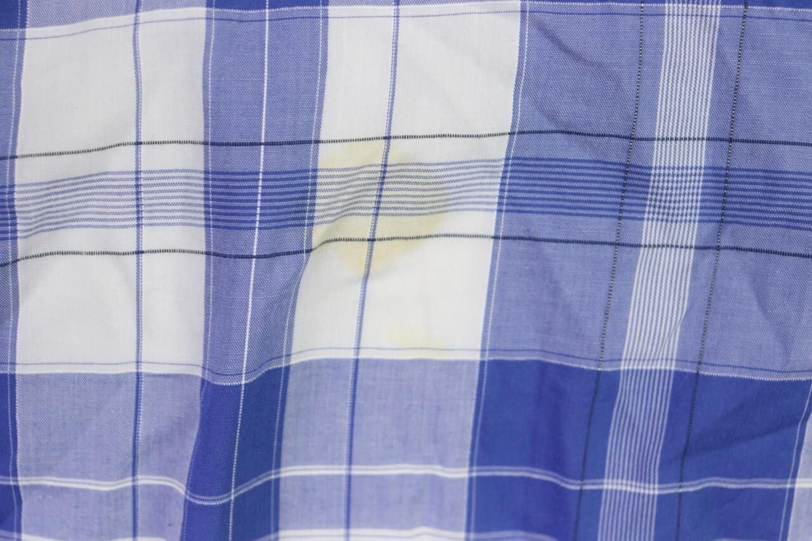 Designer Hackett London Slim Fit Blue Check Button Down Shirt Size L Size US L / EU 52-54 / 3 - 12 Thumbnail