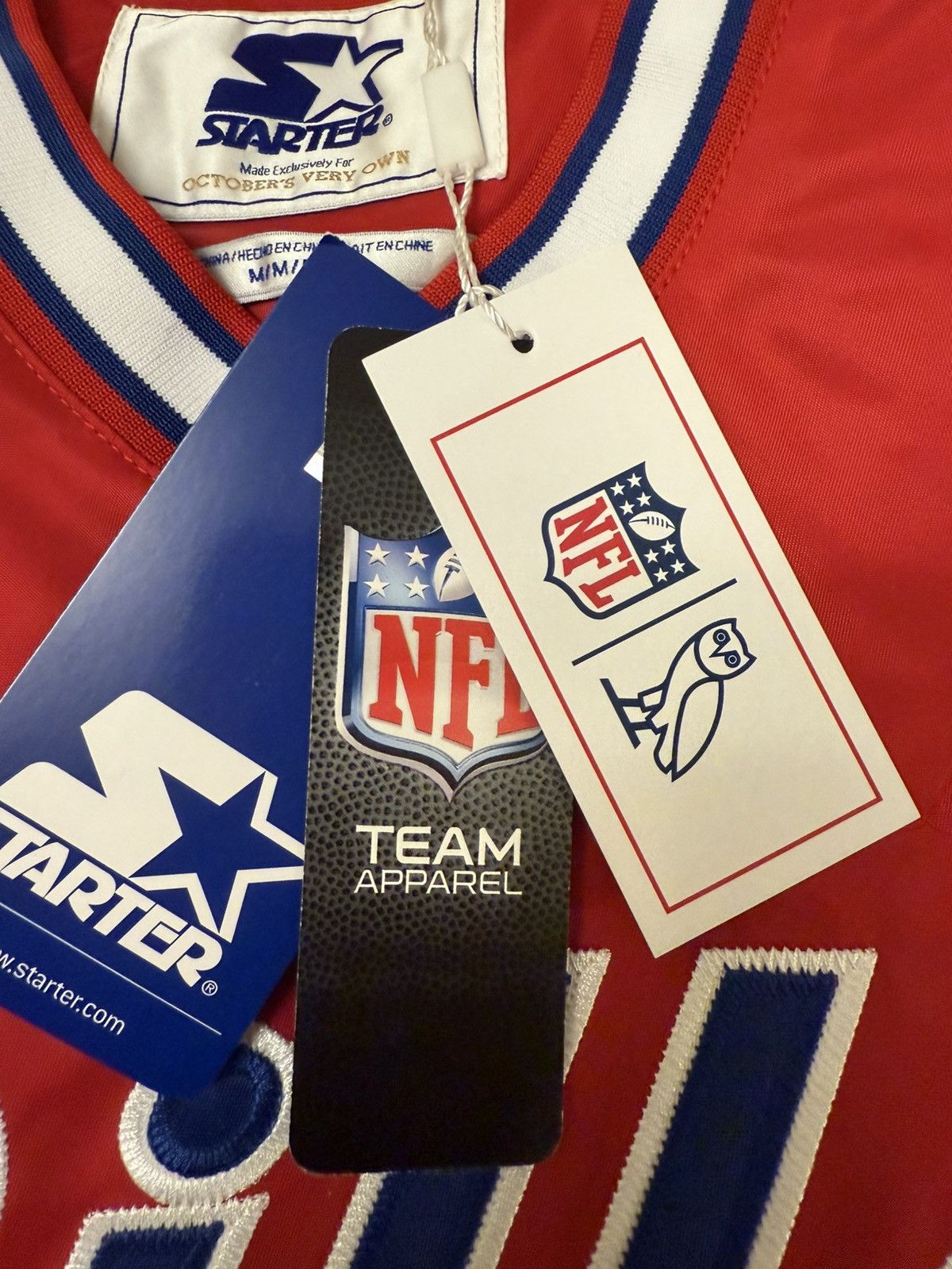 October's Very Own OVO x Buffalo Bills Starter Trainer V-Neck Pullover Jacket Size US M / EU 48-50 / 2 - 6 Thumbnail