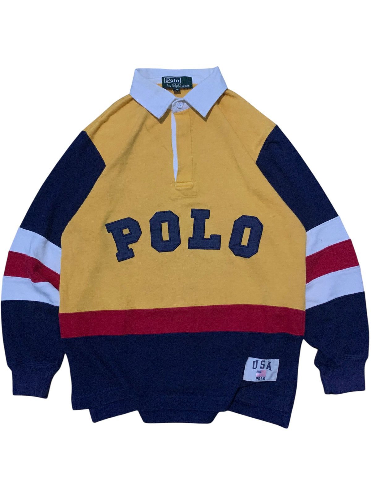 Polo Ralph Lauren Vintage 90s polo cookie usa longsleve | Grailed