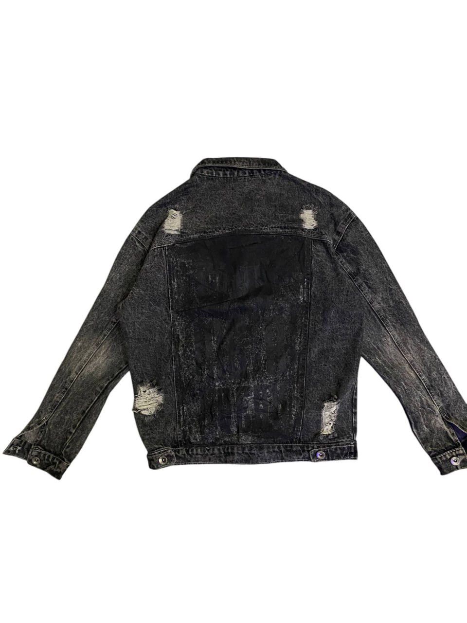 If Six Was Nine Washed Distressed Black Vintage Style Button Up Long Sleeve Size US M / EU 48-50 / 2 - 2 Thumbnail