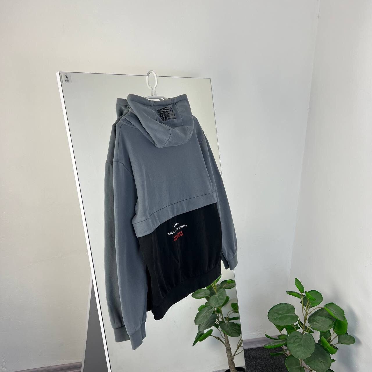 Japanese Brand Hoodie Hoodrich Y2K Style Drill Black Big Print Size US M / EU 48-50 / 2 - 2 Thumbnail