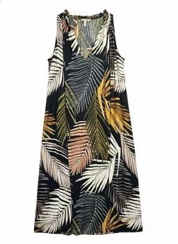 Other WITCHERY Size 6 Sleeveless Tropical Palm Leaf Print Maxi Dress Tunic Size S / US 4 / IT 40 - 1 Thumbnail