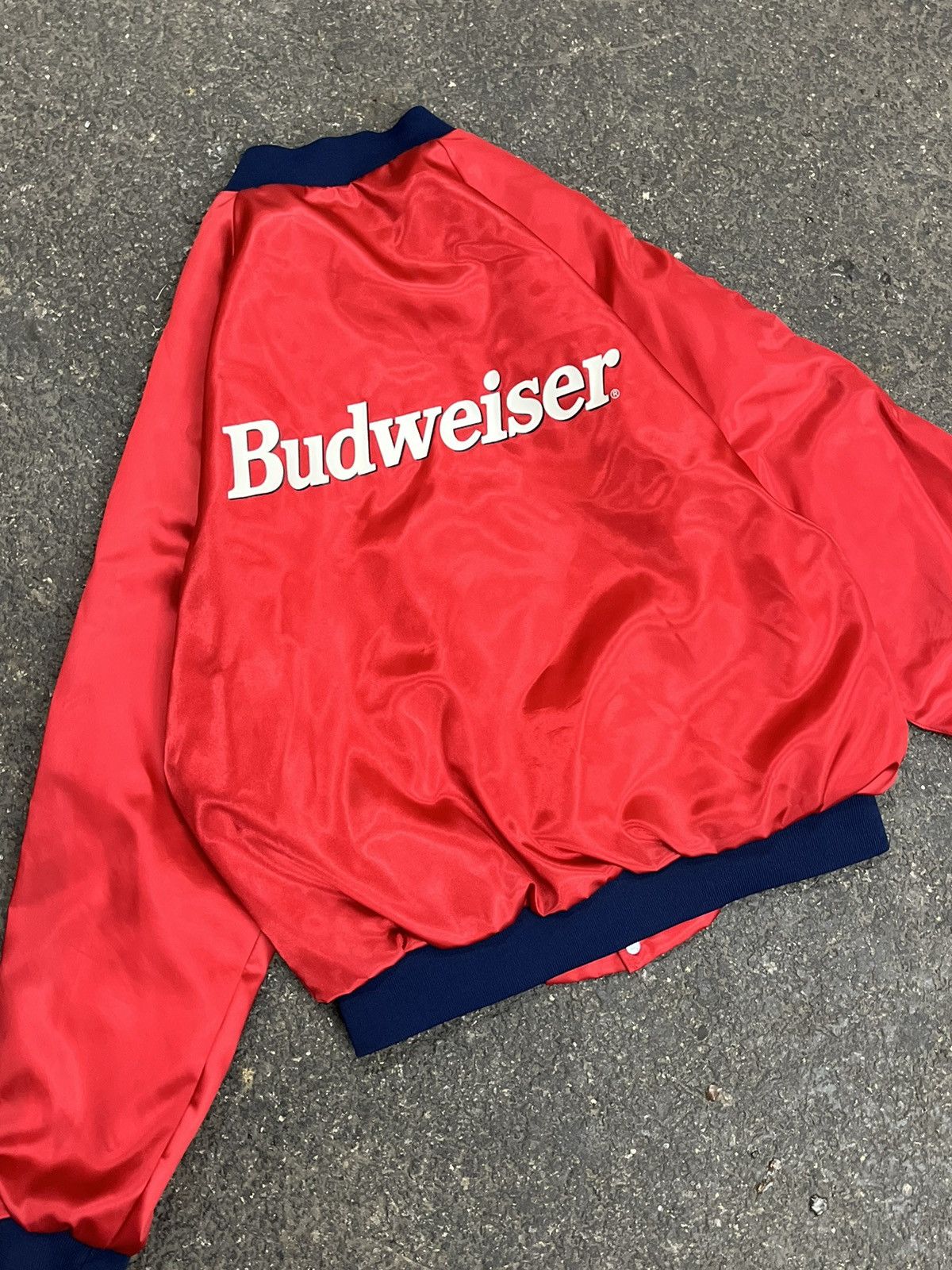 Vintage Budweiser beer vintage satin jacket rare 90s hype streetwear Size US L / EU 52-54 / 3 - 2 Thumbnail